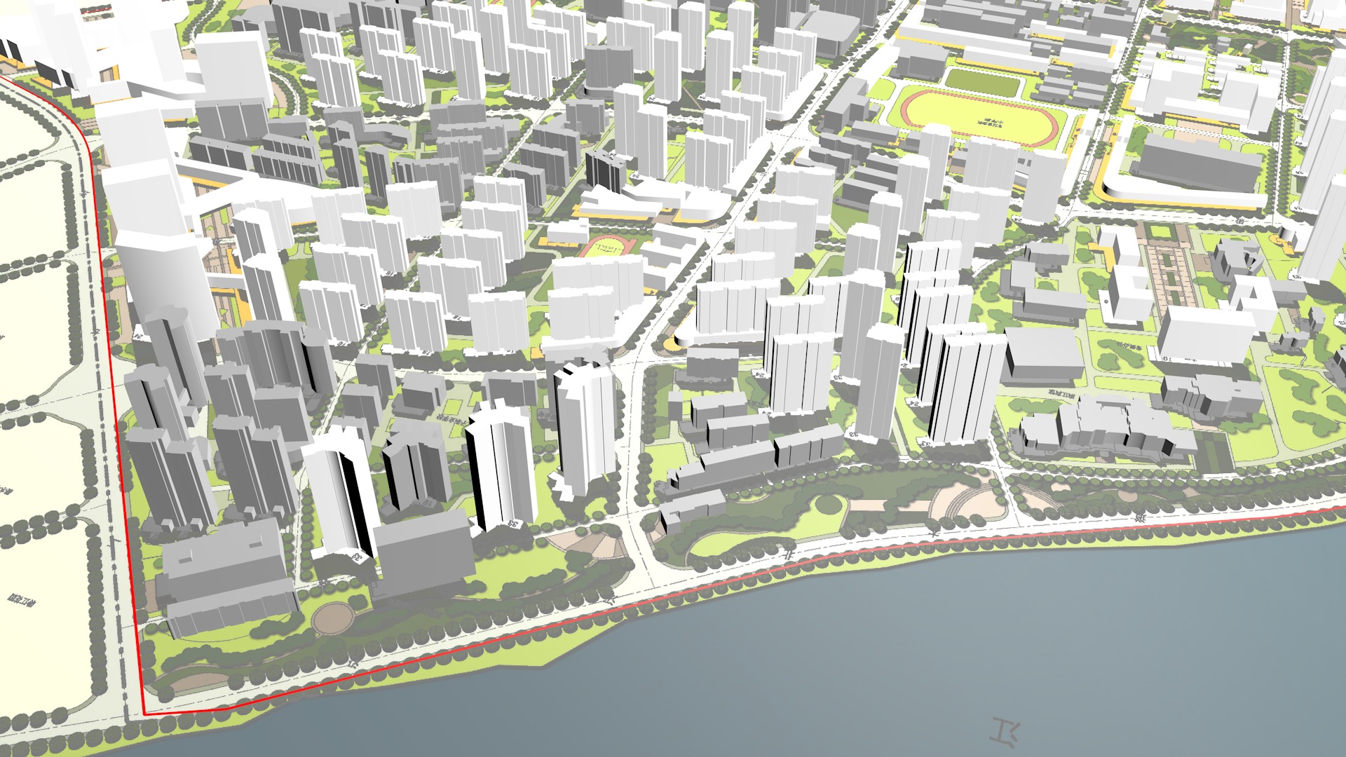 Urban highrise building building ancillary building commercial 3D model_15