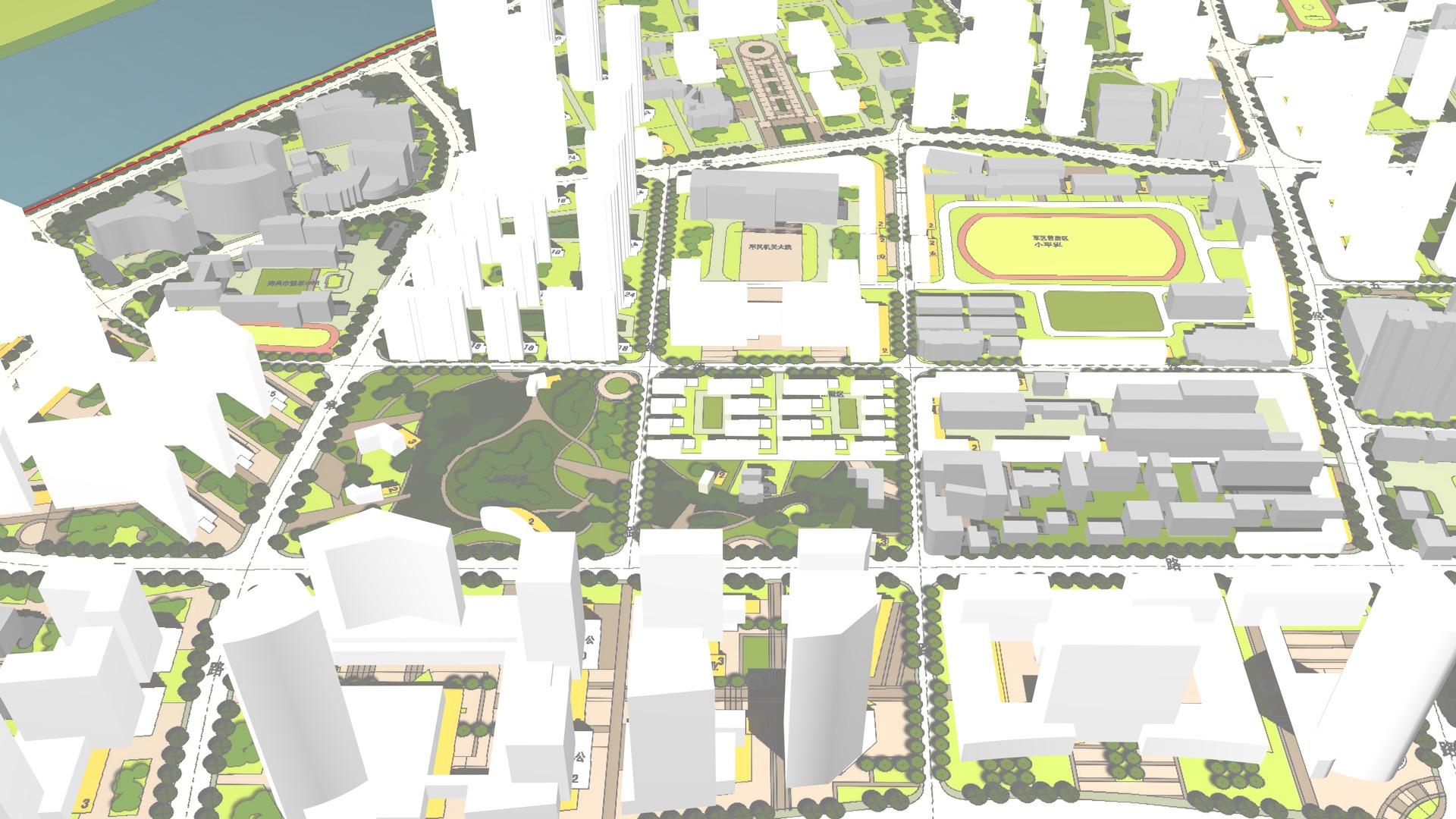 Urban highrise building building ancillary building commercial 3D model_9