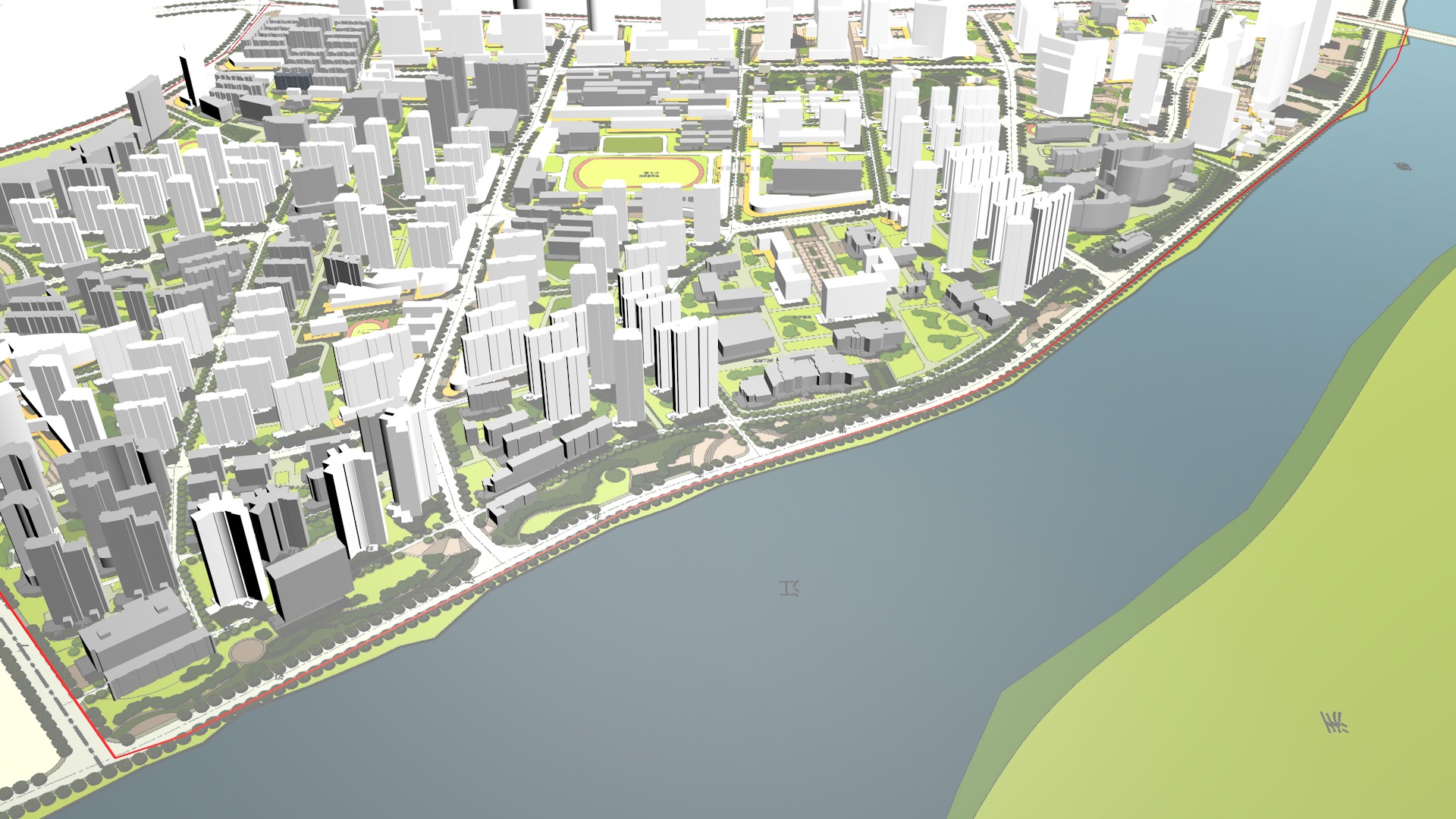 Urban highrise building building ancillary building commercial 3D model_14