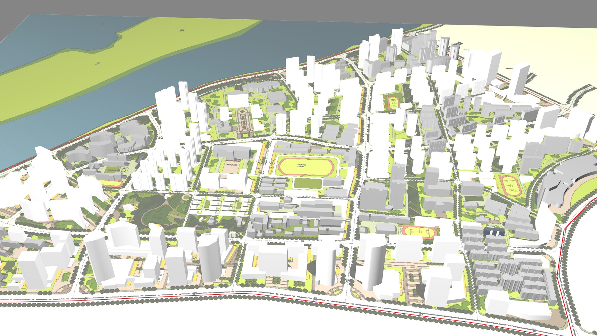 Urban highrise building building ancillary building commercial 3D model_8