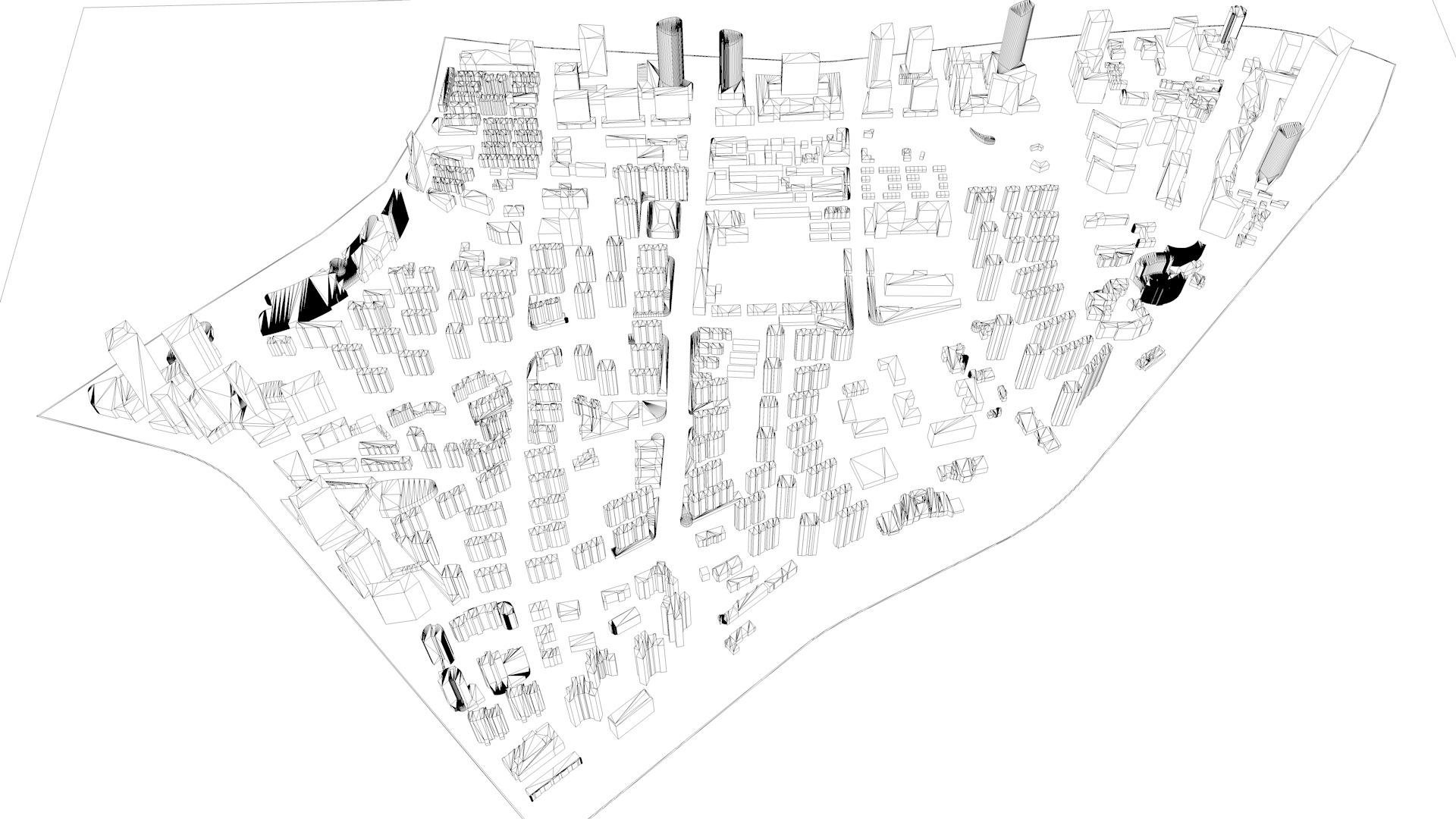 Urban highrise building building ancillary building commercial 3D model_7