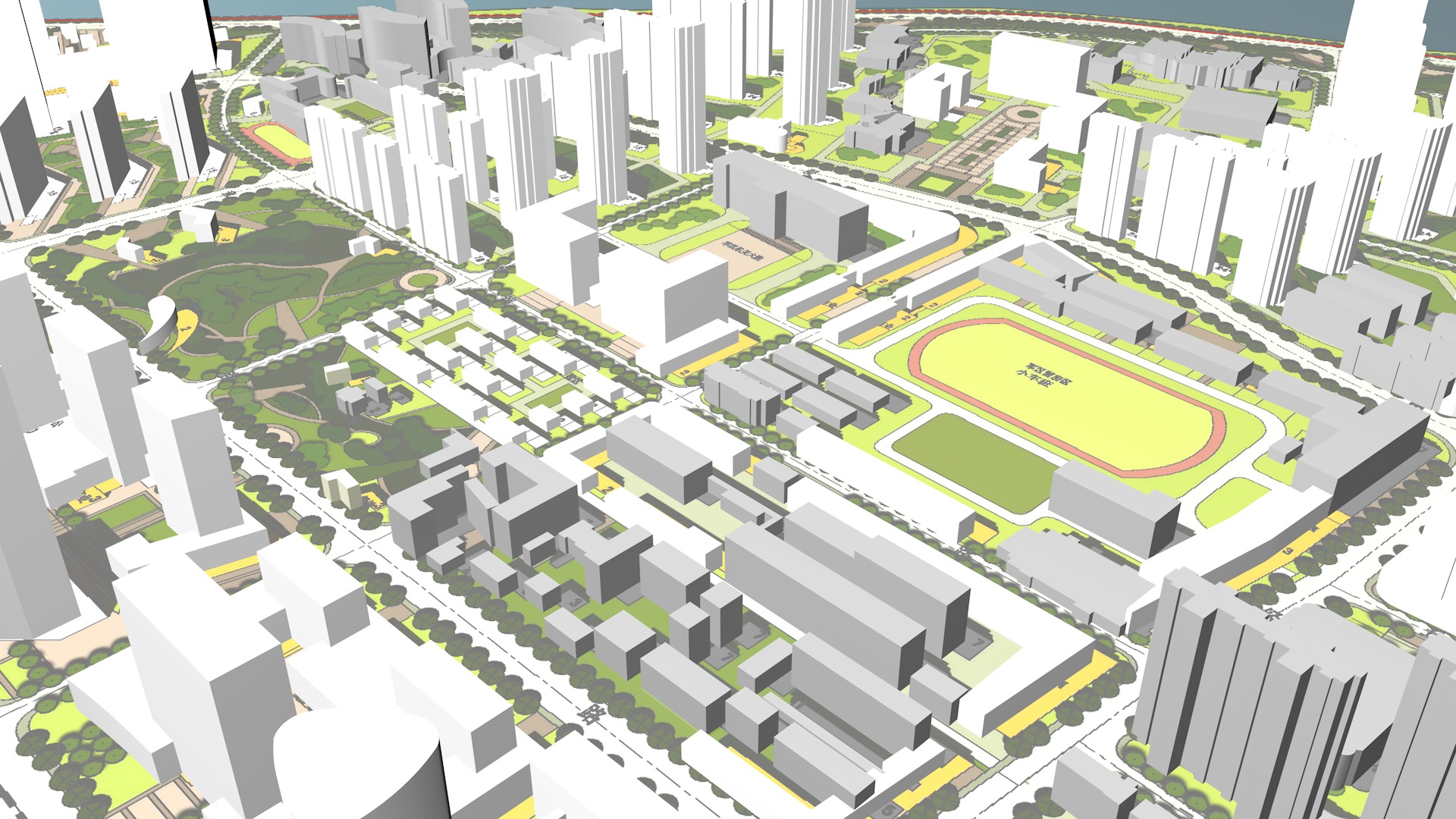 Urban highrise building building ancillary building commercial 3D model_11