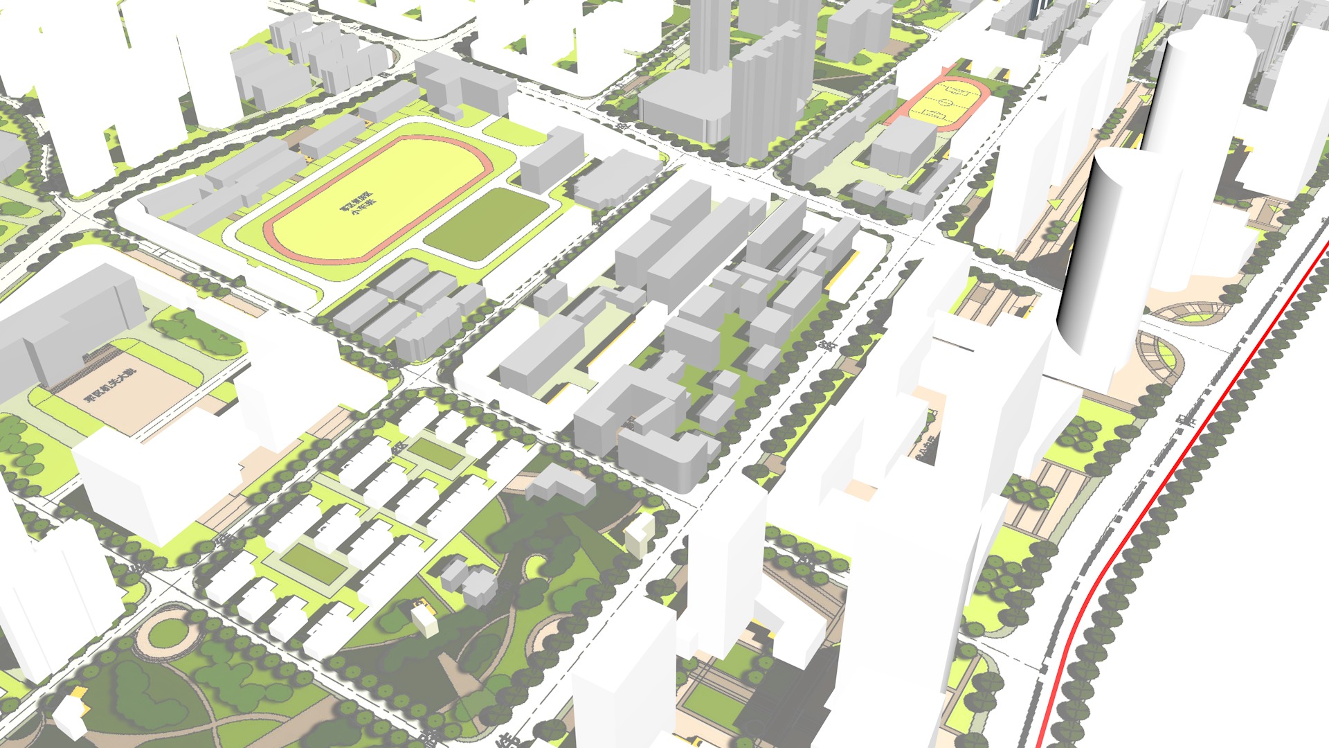 Urban highrise building building ancillary building commercial 3D model_12