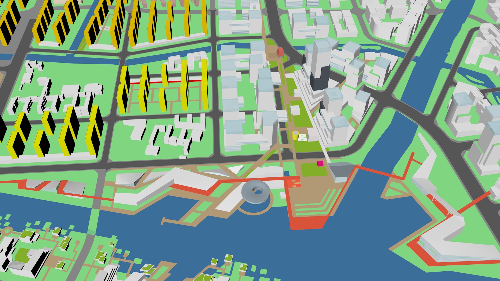 Urban highrise building building ancillary building commercial 3D model_8