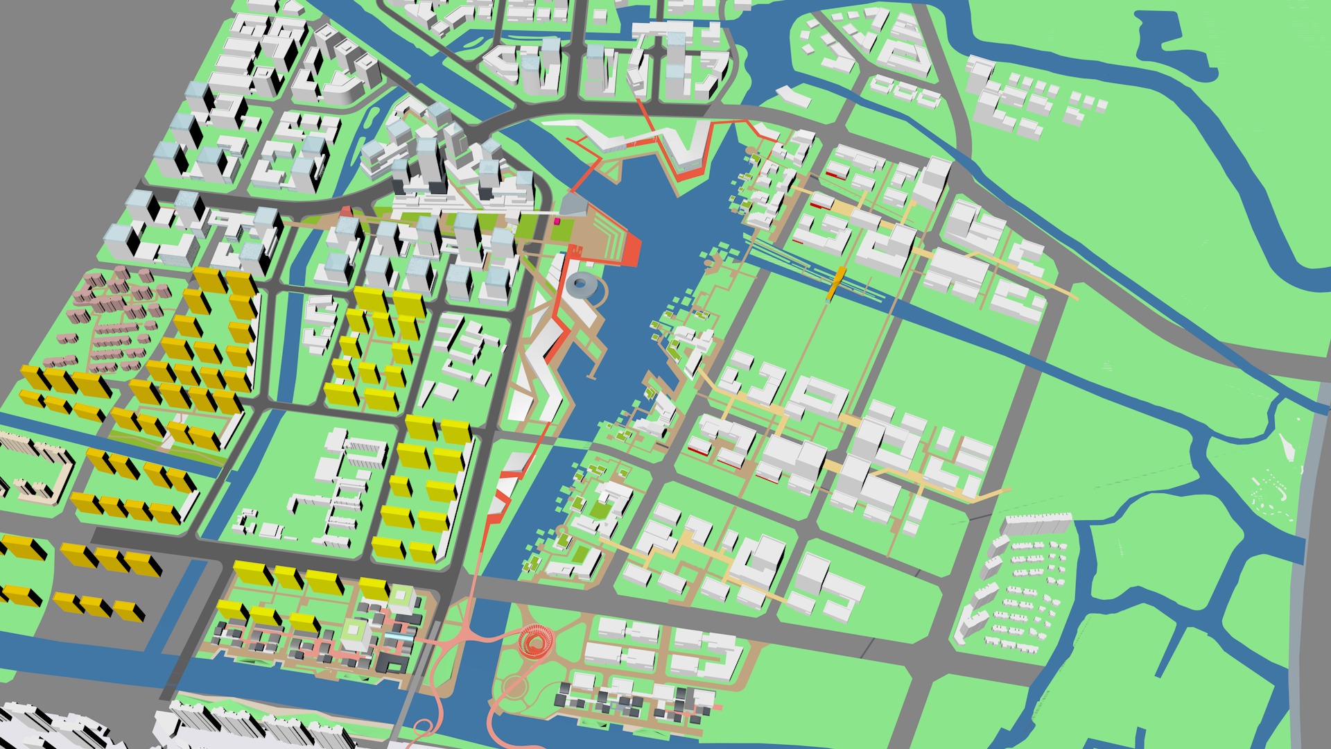 Urban highrise building building ancillary building commercial 3D model_5
