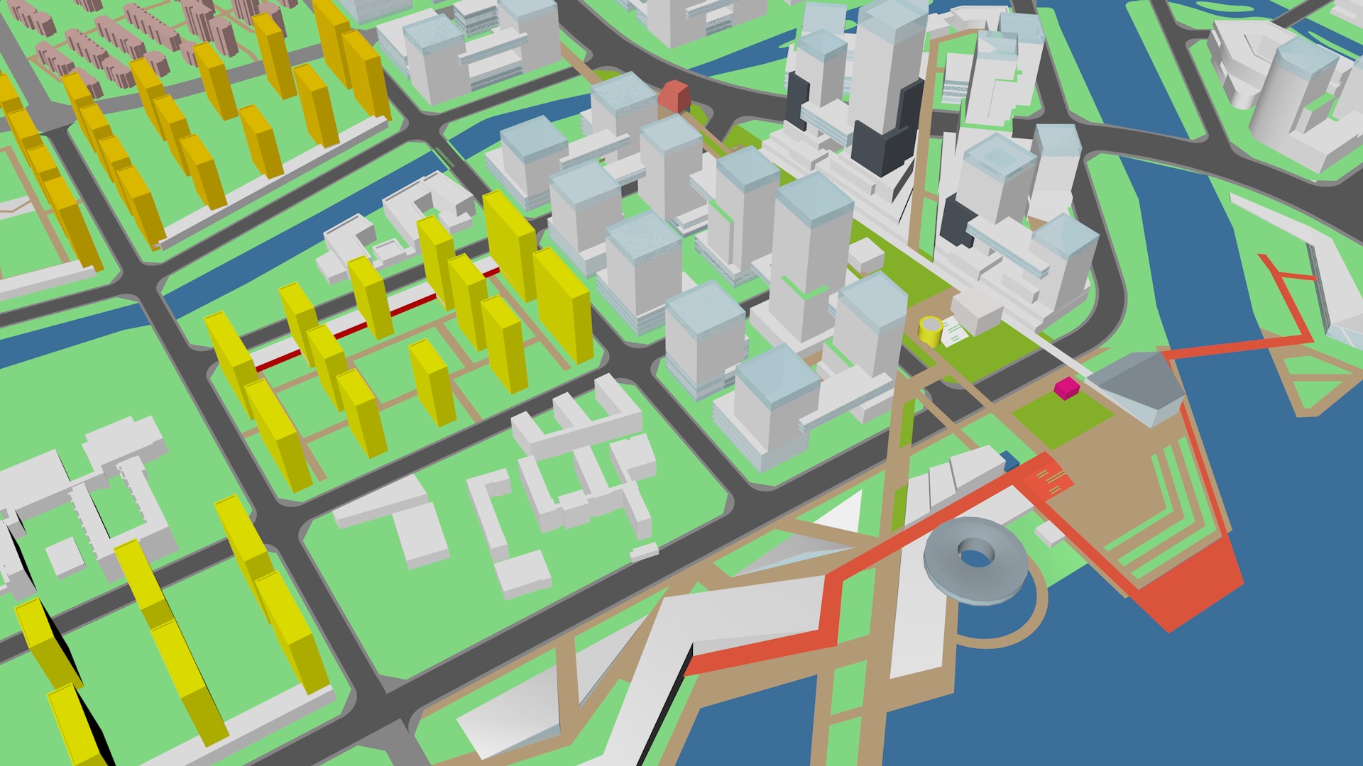 Urban highrise building building ancillary building commercial 3D model_12