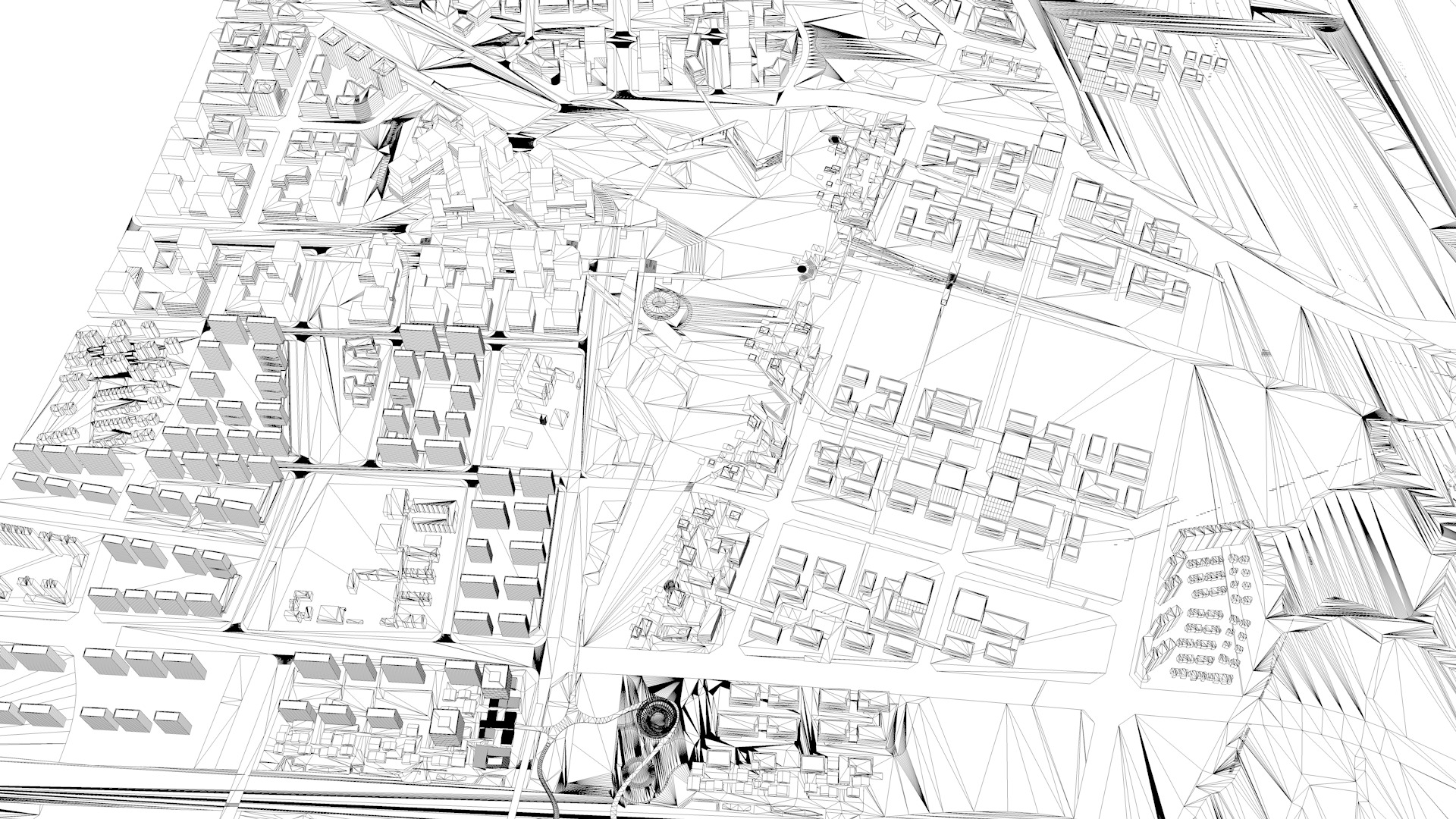 Urban highrise building building ancillary building commercial 3D model_3