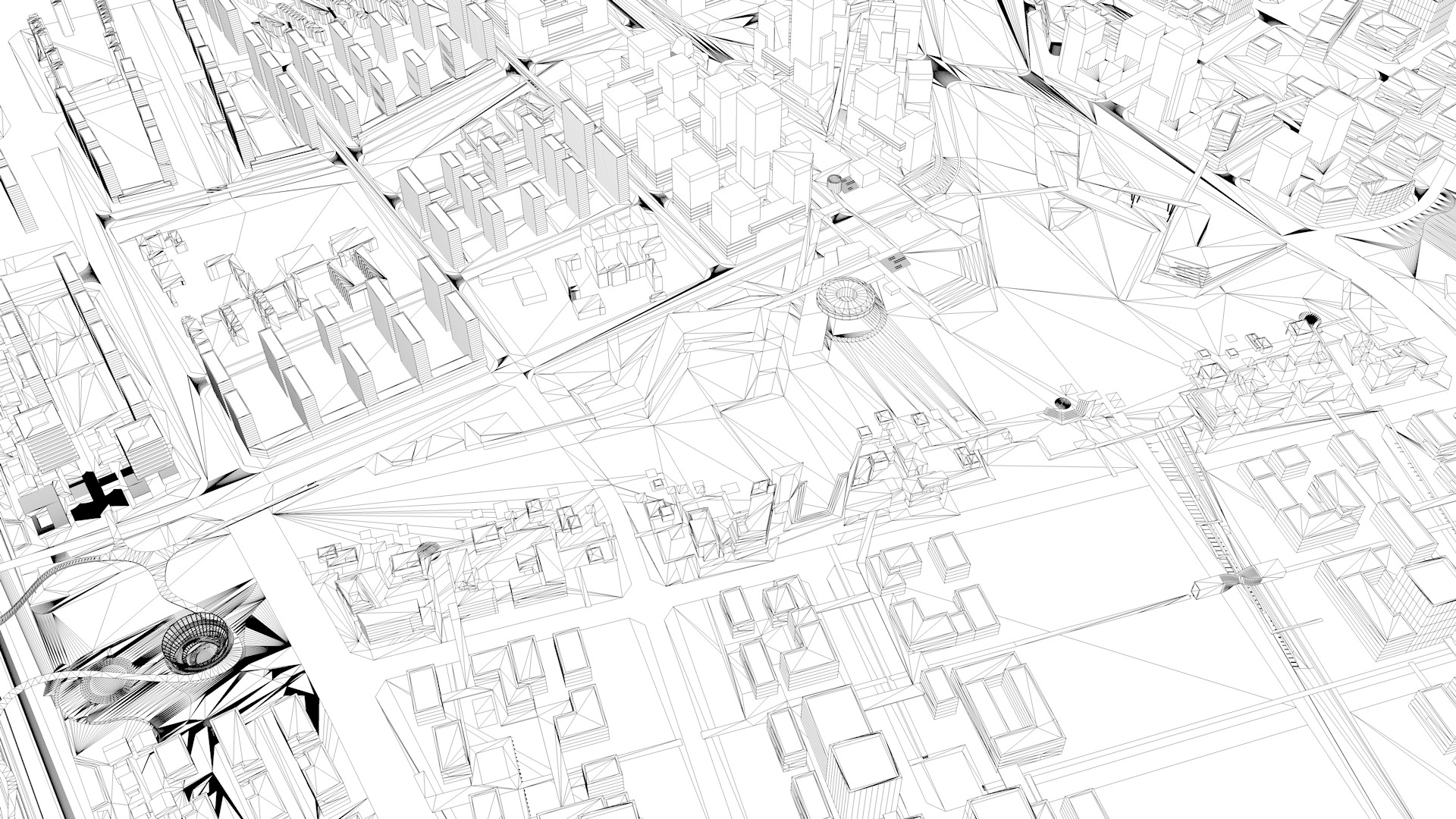 Urban highrise building building ancillary building commercial 3D model_2