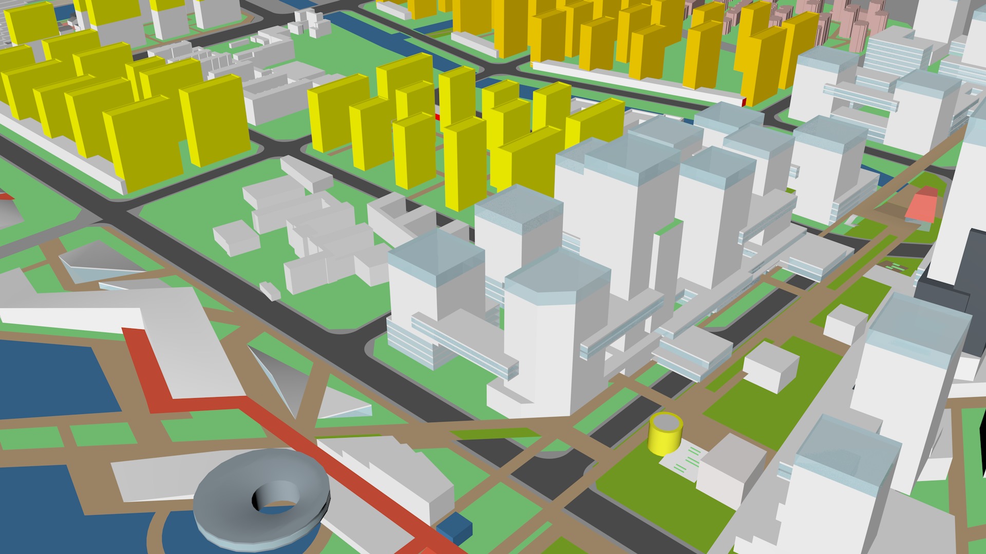 Urban highrise building building ancillary building commercial 3D model_10