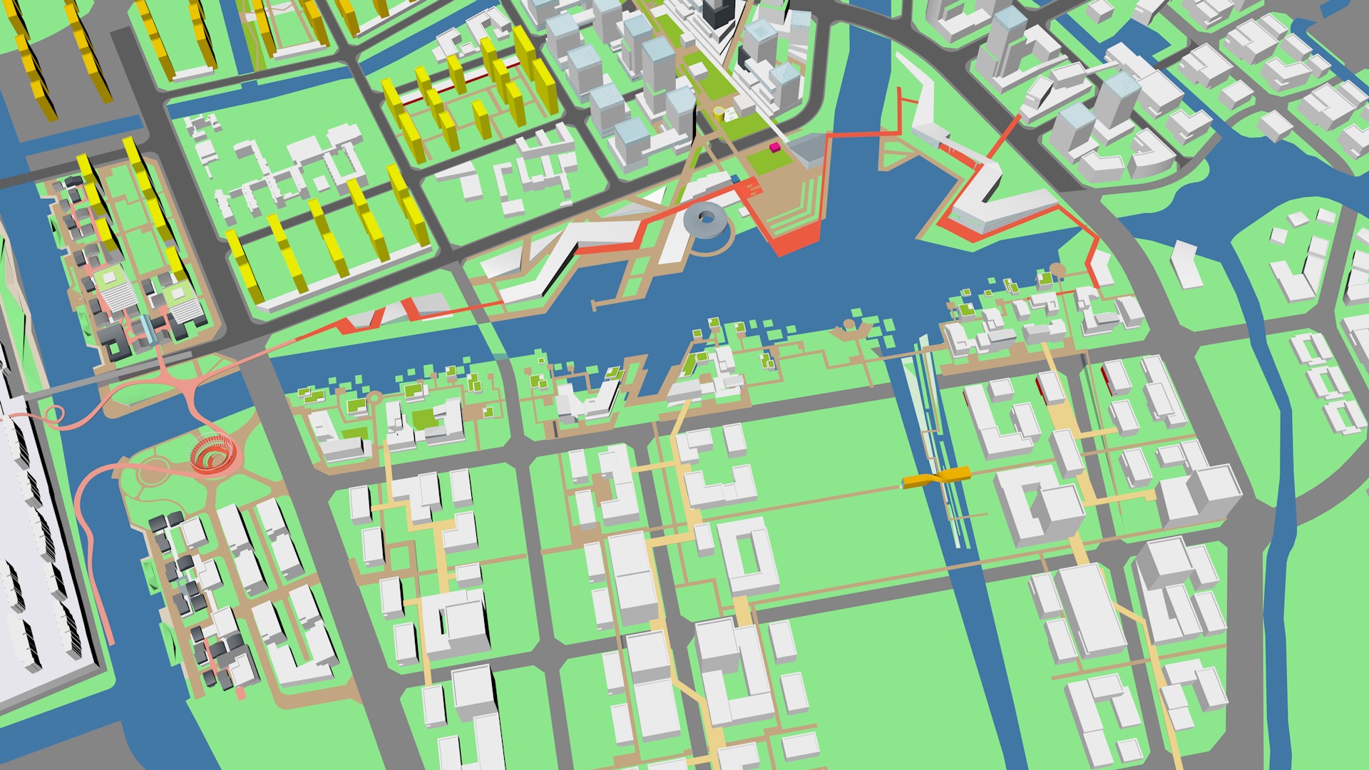 Urban highrise building building ancillary building commercial 3D model_6