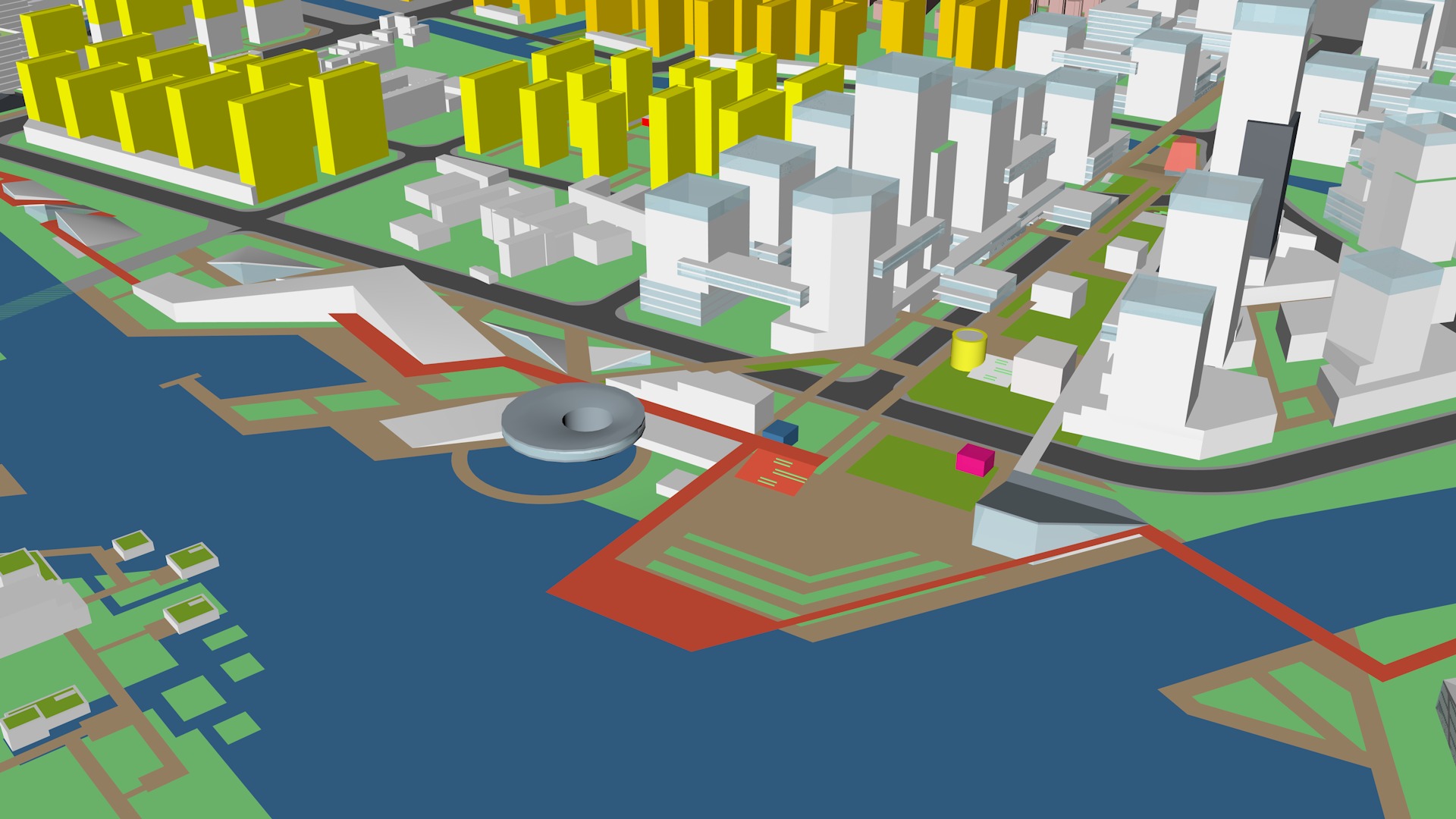 Urban highrise building building ancillary building commercial 3D model_9