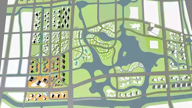 Urban highrise building building ancillary building commercial