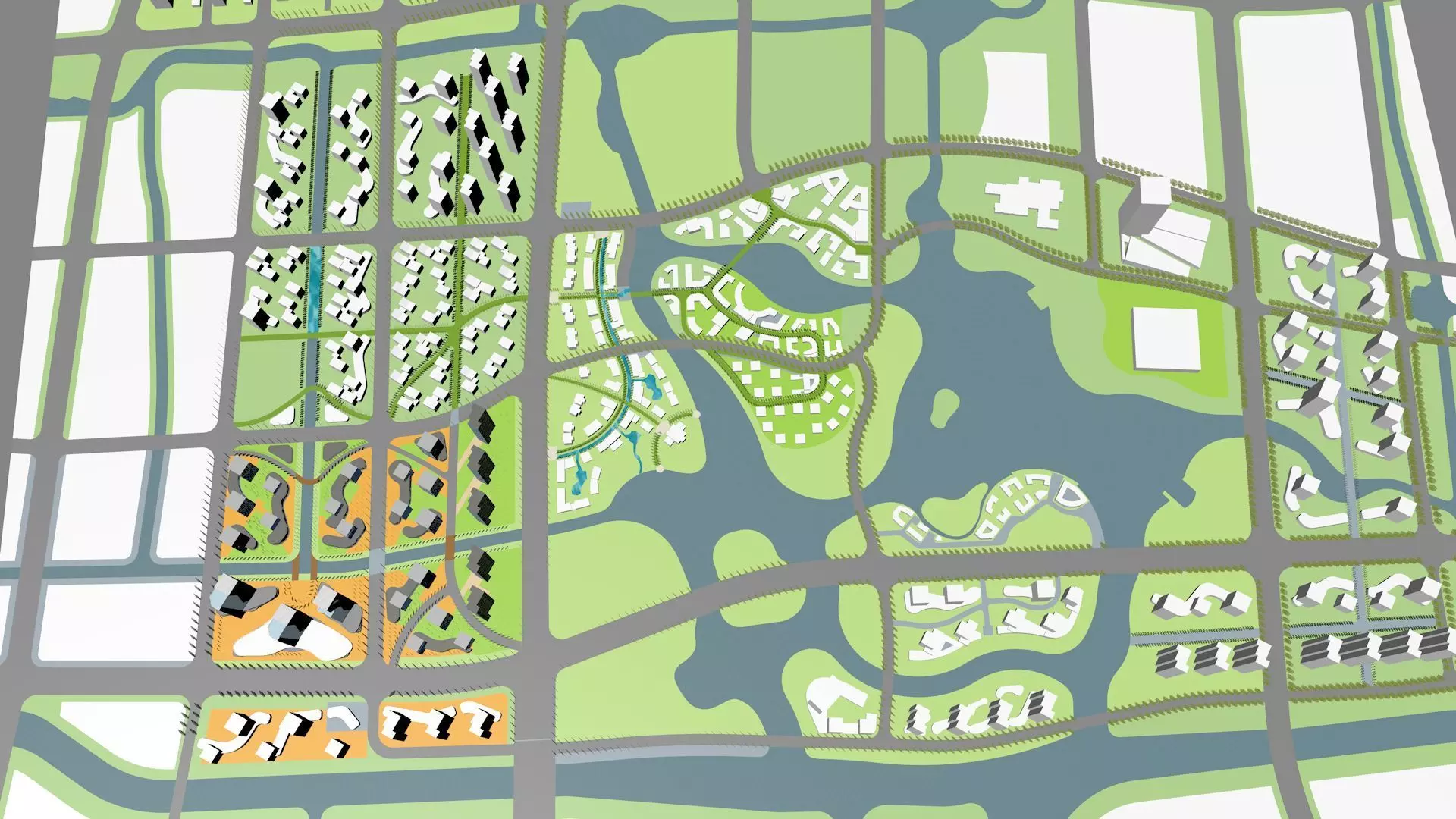 Urban highrise building building ancillary building commercial 3D model_0