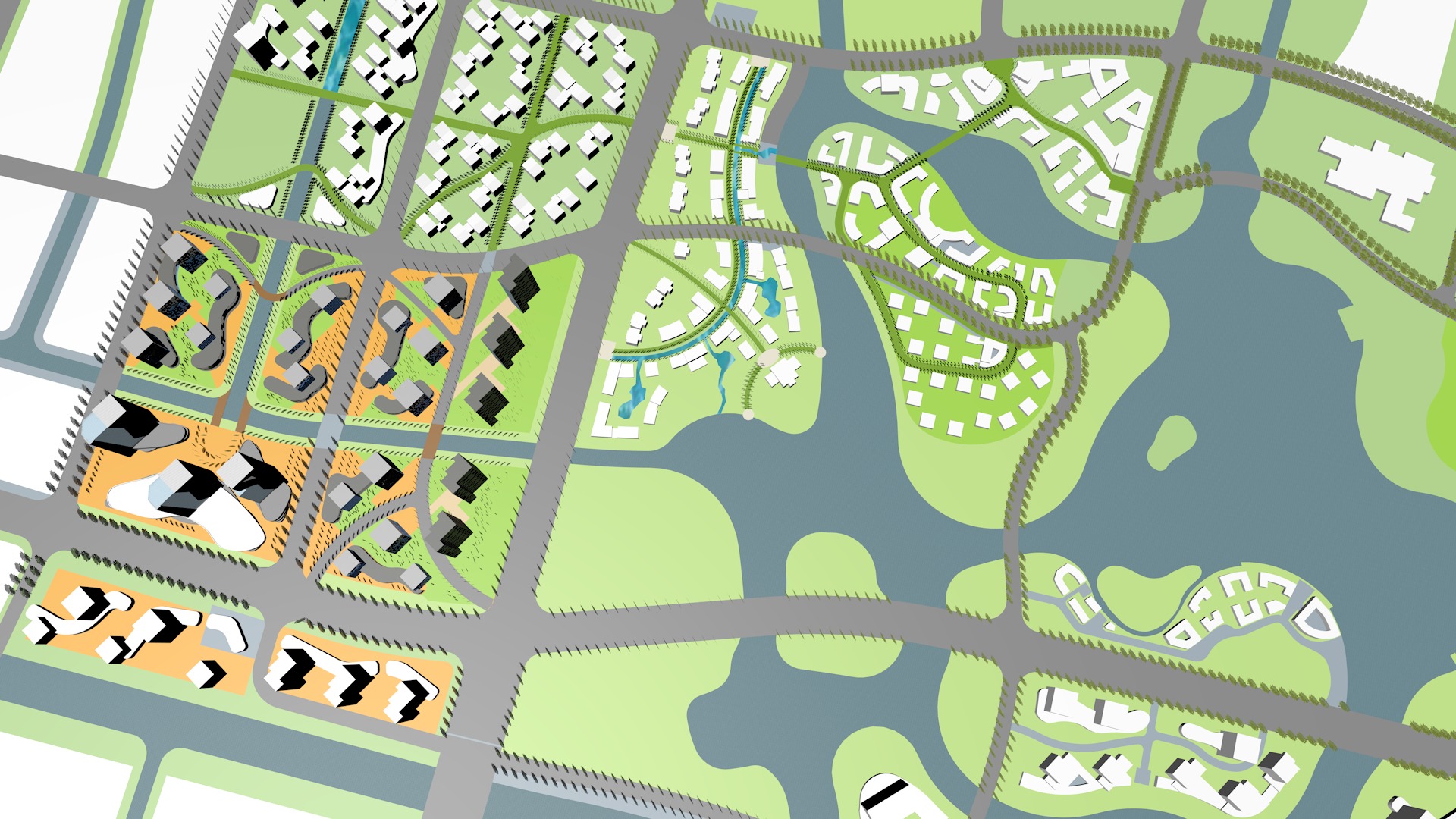 Urban highrise building building ancillary building commercial 3D model_4