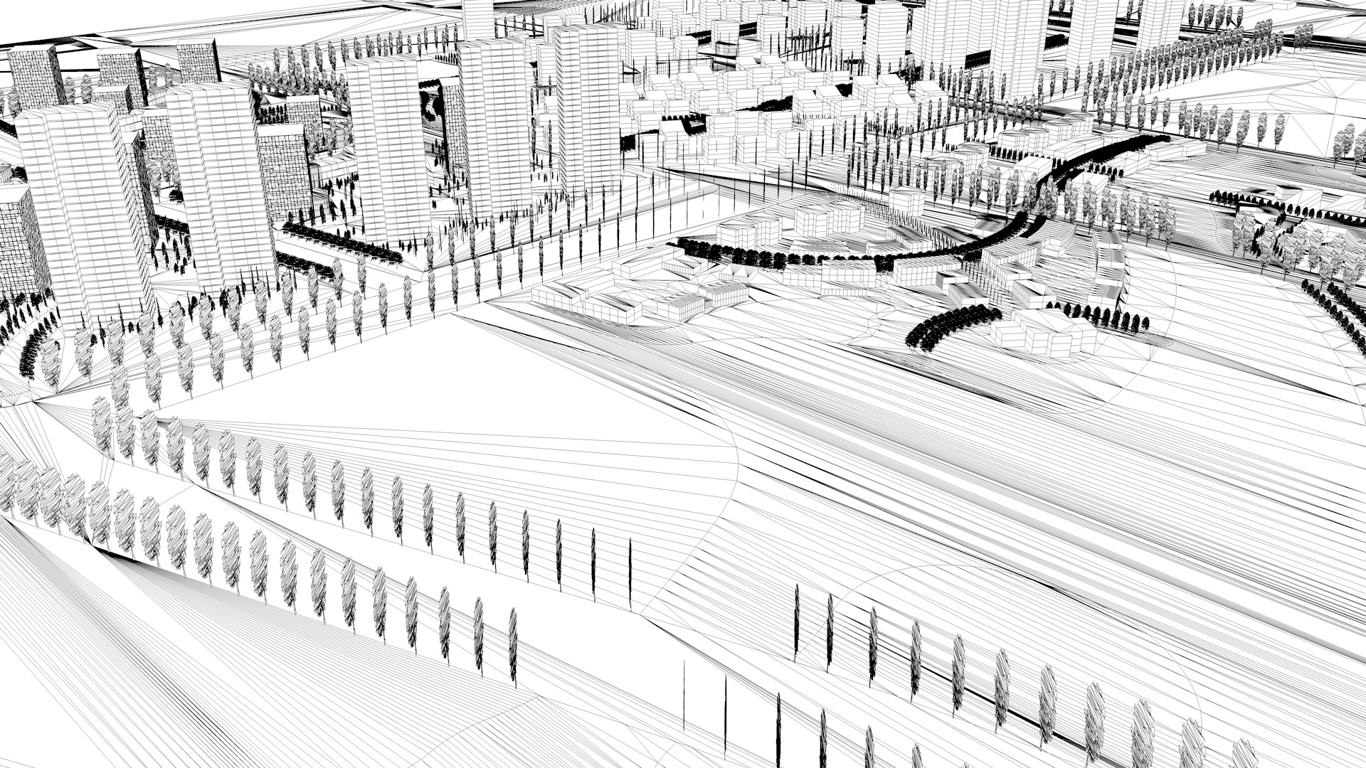 Urban highrise building building ancillary building commercial 3D model_2