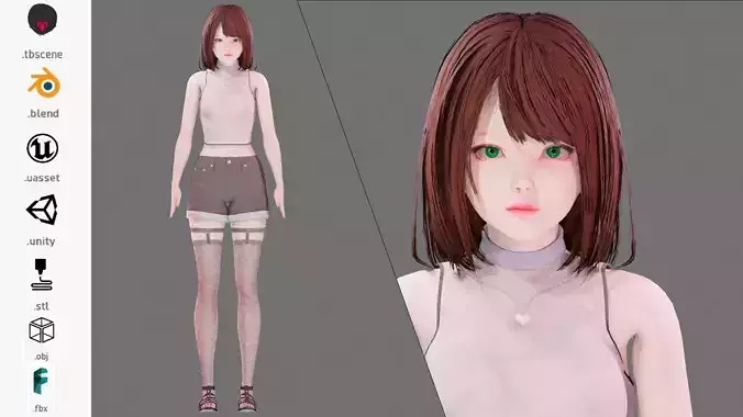 Casual Clothing 0008 - UE5 - Unity - Blender - Animated