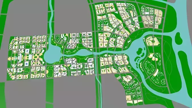 Urban highrise building building ancillary building commercial