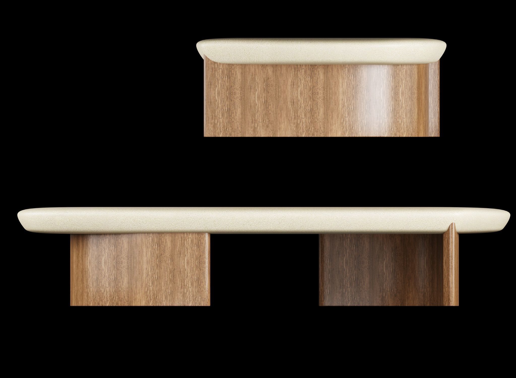 Lady R low table Low-poly 3D model_3