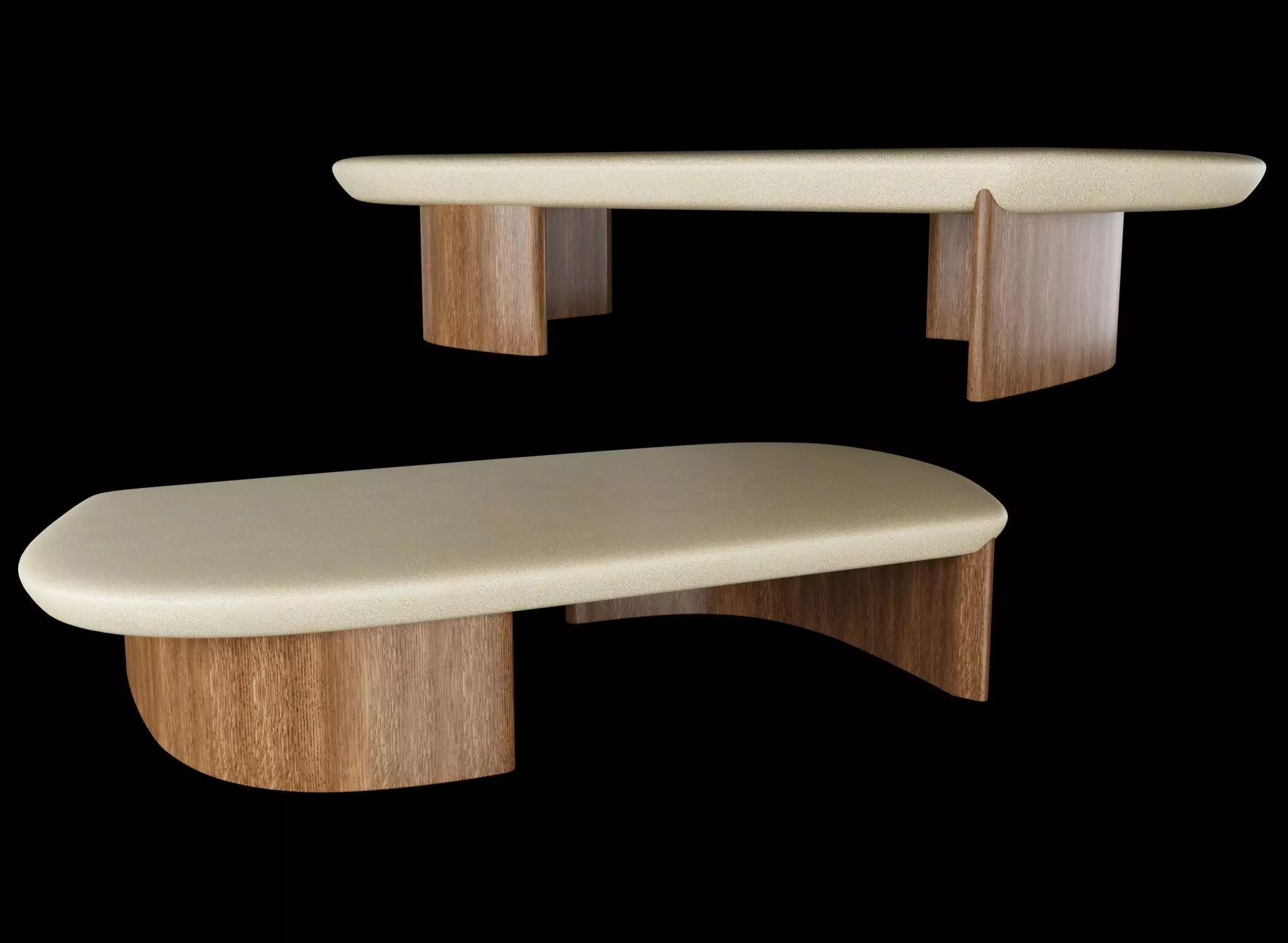 Lady R low table Low-poly 3D model_0