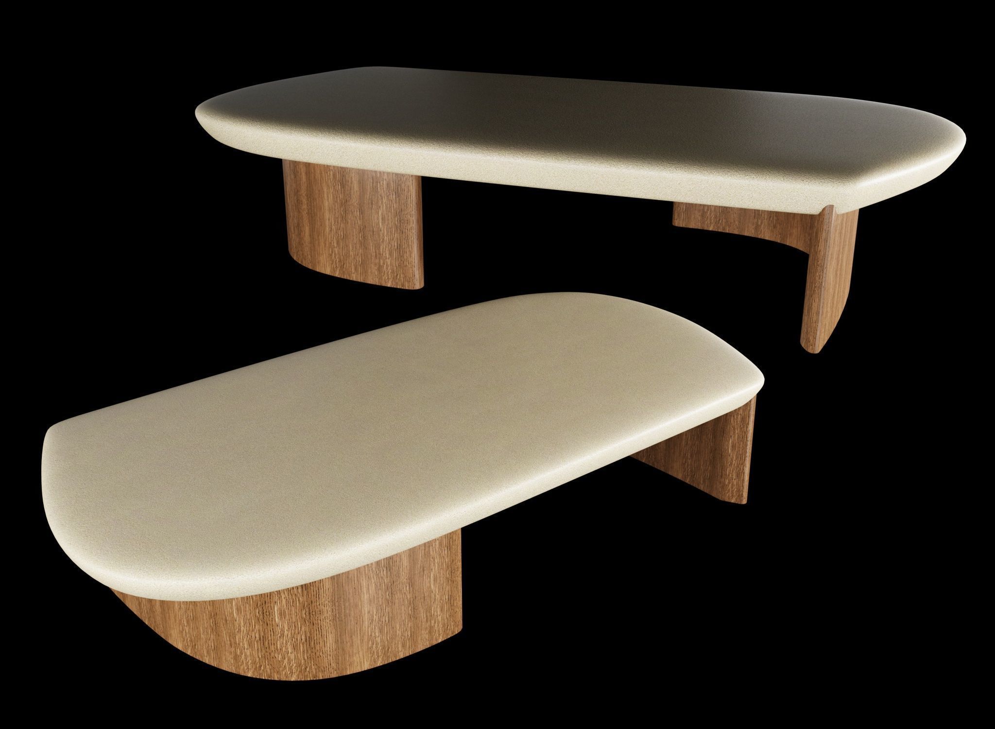 Lady R low table Low-poly 3D model_1