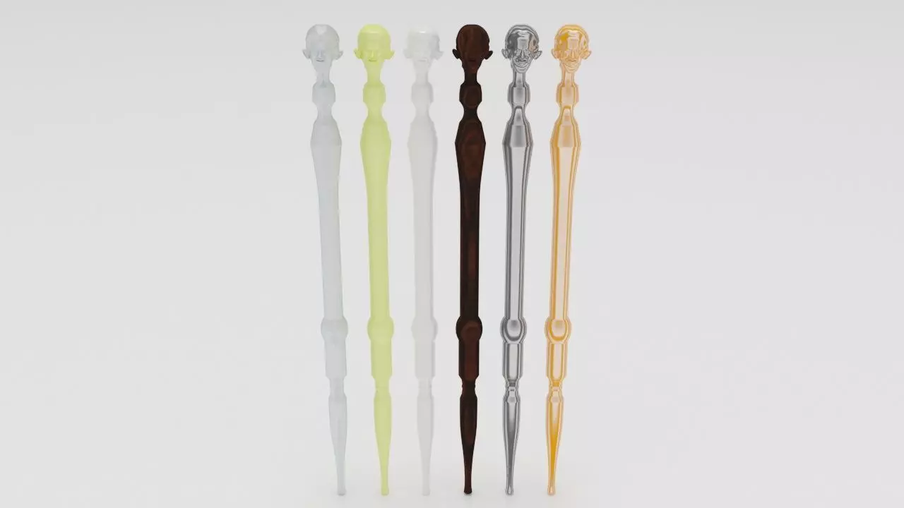 Wand OLd man head 2K texture Lowpoly STL 3D print model