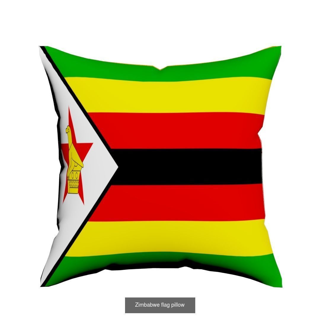 World countries flags Pillows 3D Model Collection_1