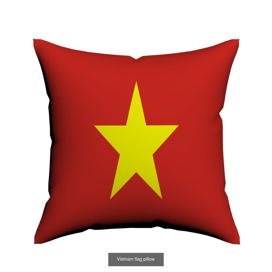World countries flags Pillows 3D Model Collection_13