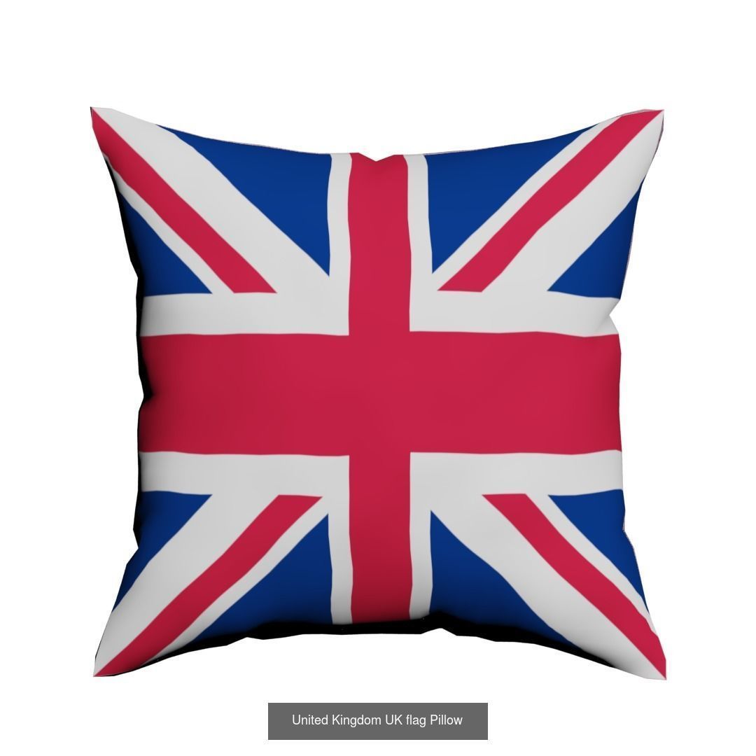 World countries flags Pillows 3D Model Collection_11
