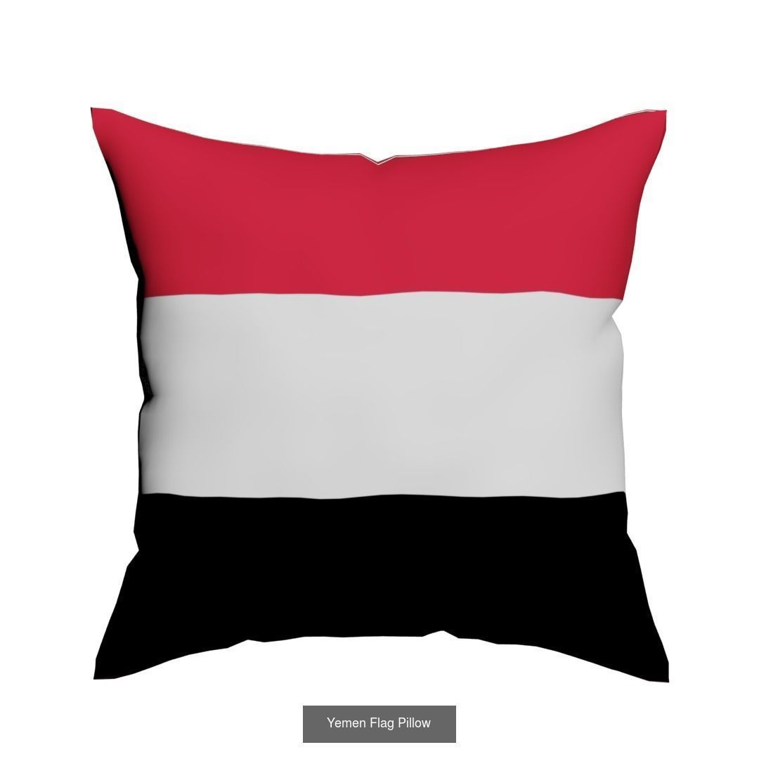 World countries flags Pillows 3D Model Collection_10