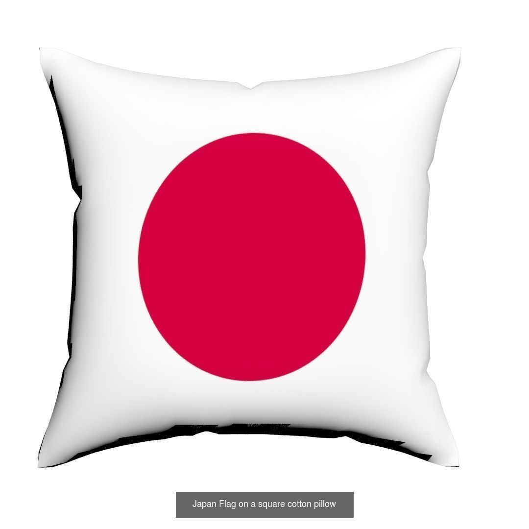 World countries flags Pillows 3D Model Collection_2