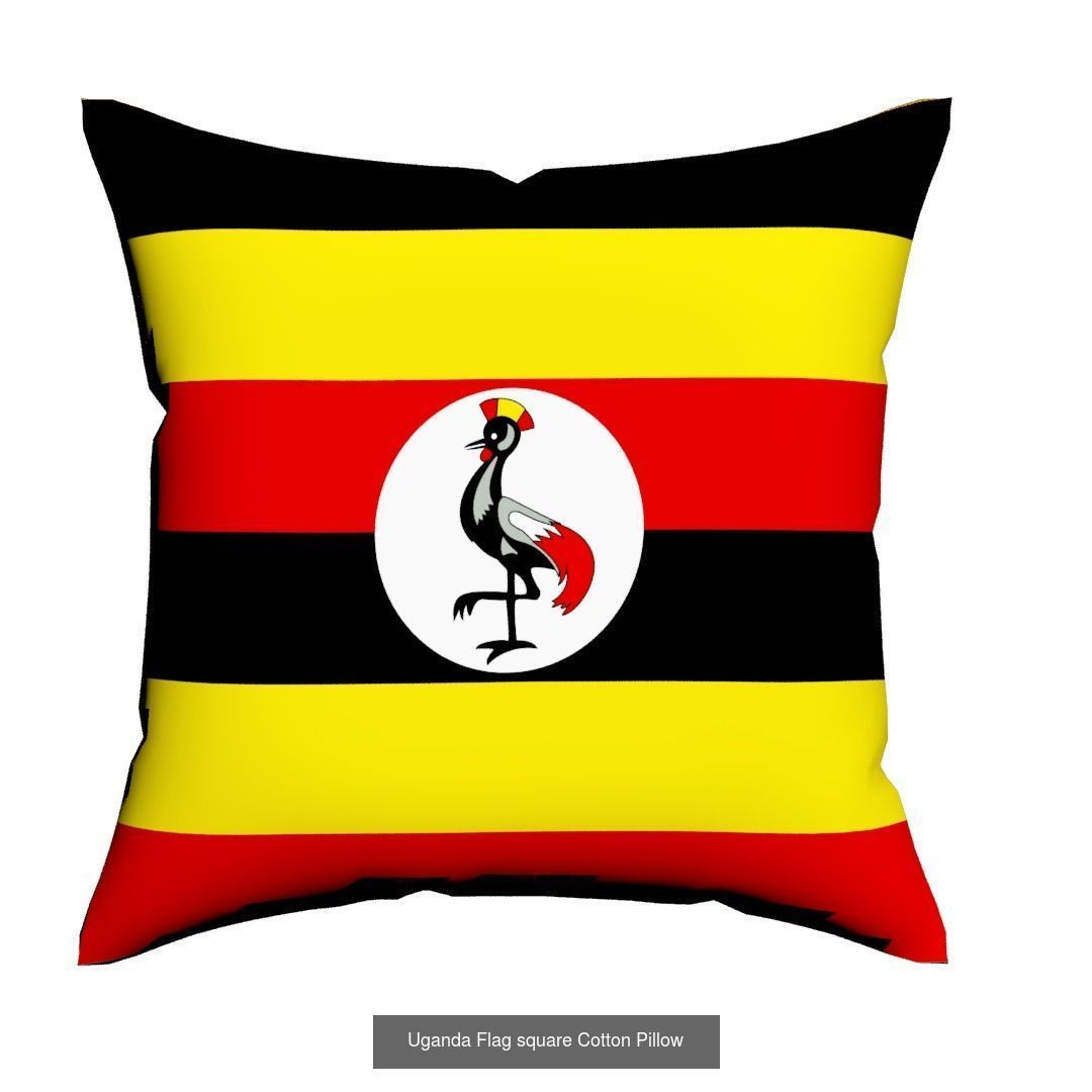 World countries flags Pillows 3D Model Collection_3
