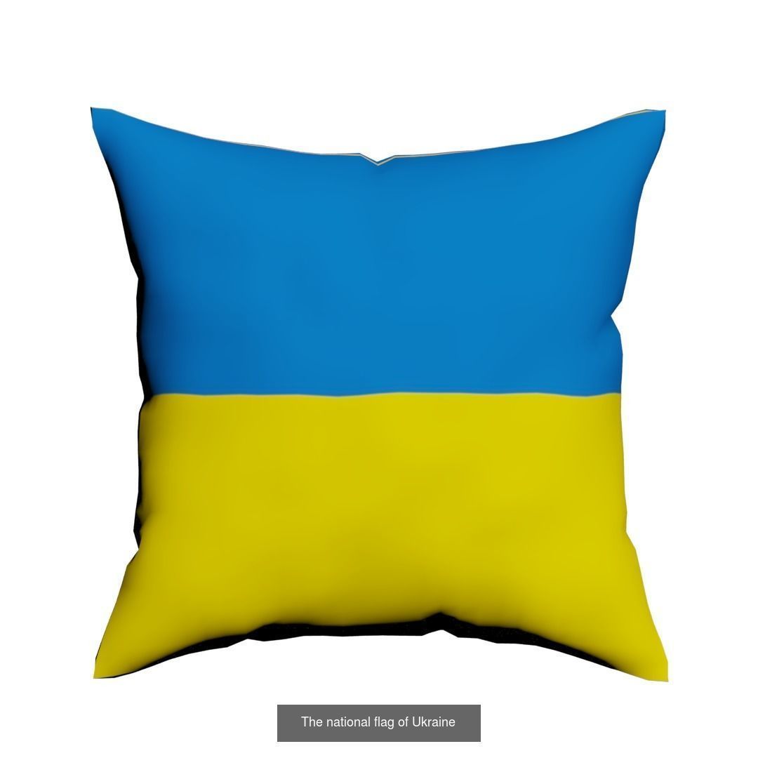 World countries flags Pillows 3D Model Collection_9