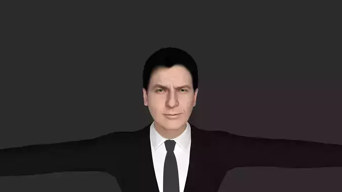 Charlie sheen Hyper Realistic Full Body Fully Rigged Character