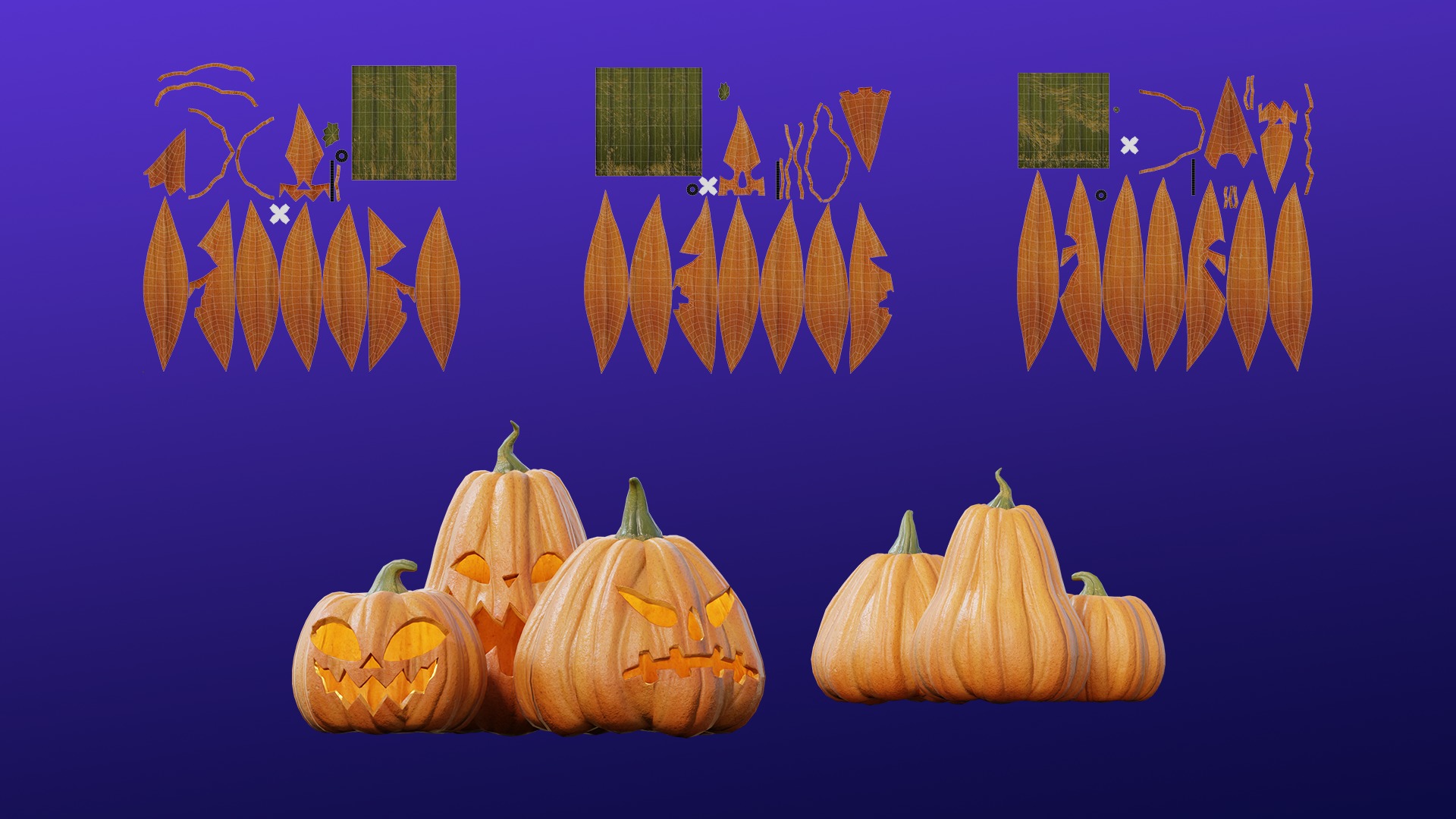 Cartoon Spooky Halloween Props Bundle Pack 3D model_27