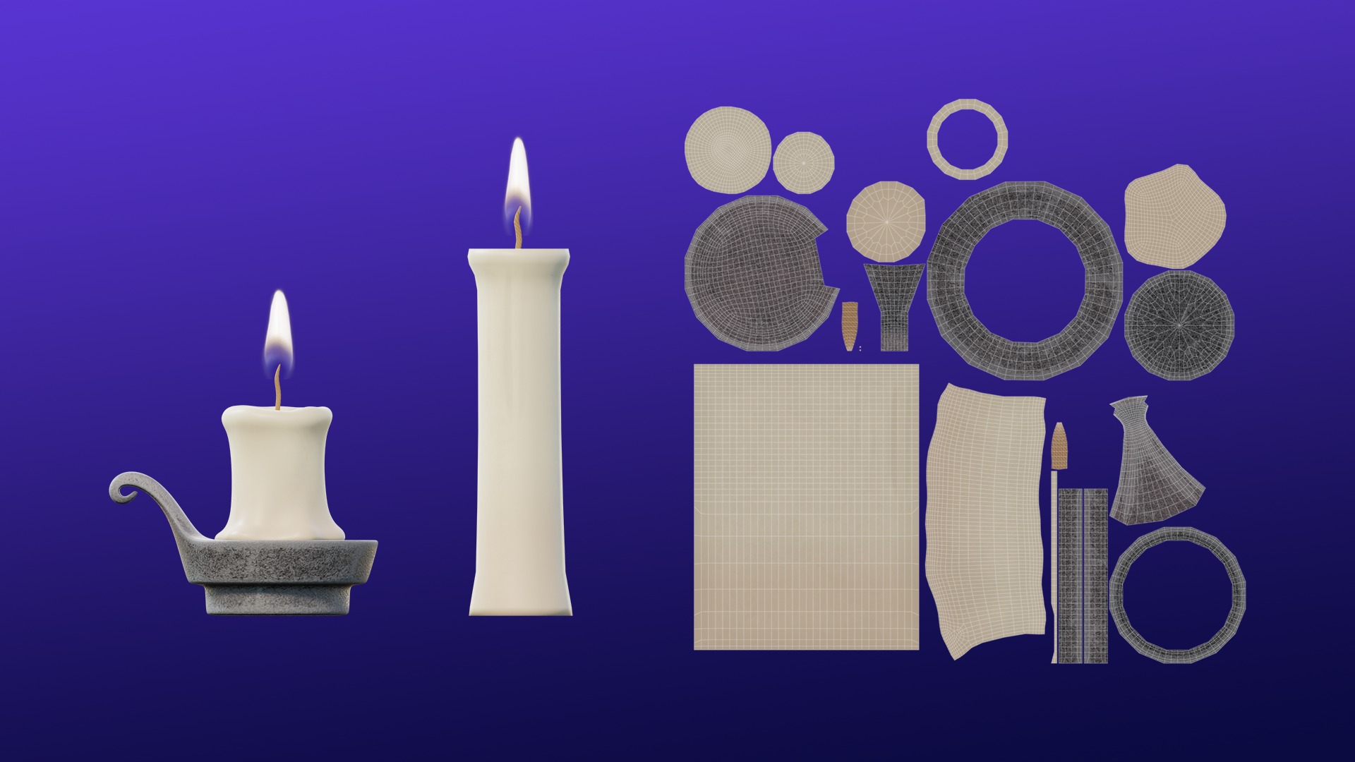 Cartoon Spooky Halloween Props Bundle Pack 3D model_41