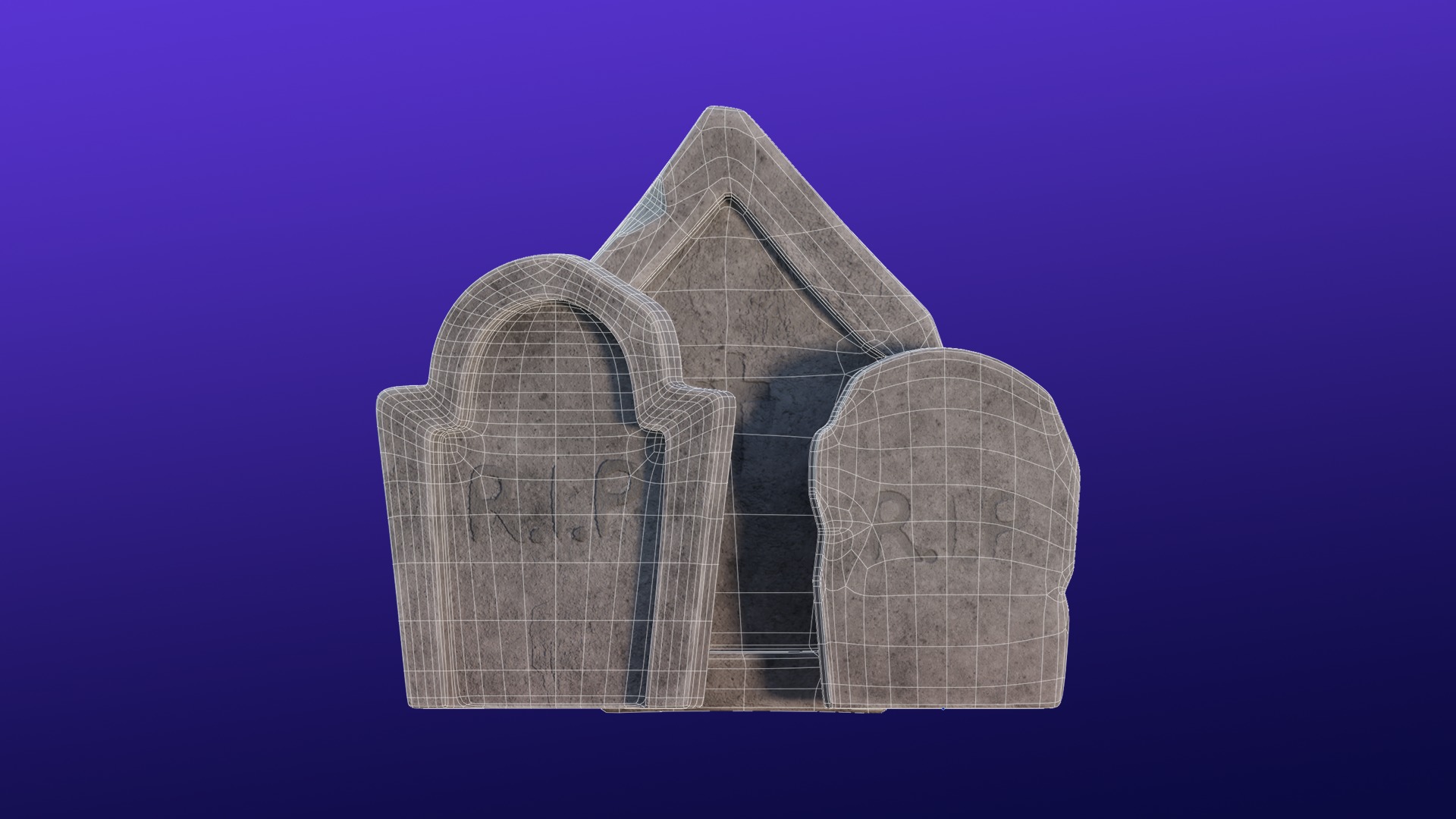 Cartoon Spooky Halloween Props Bundle Pack 3D model_28