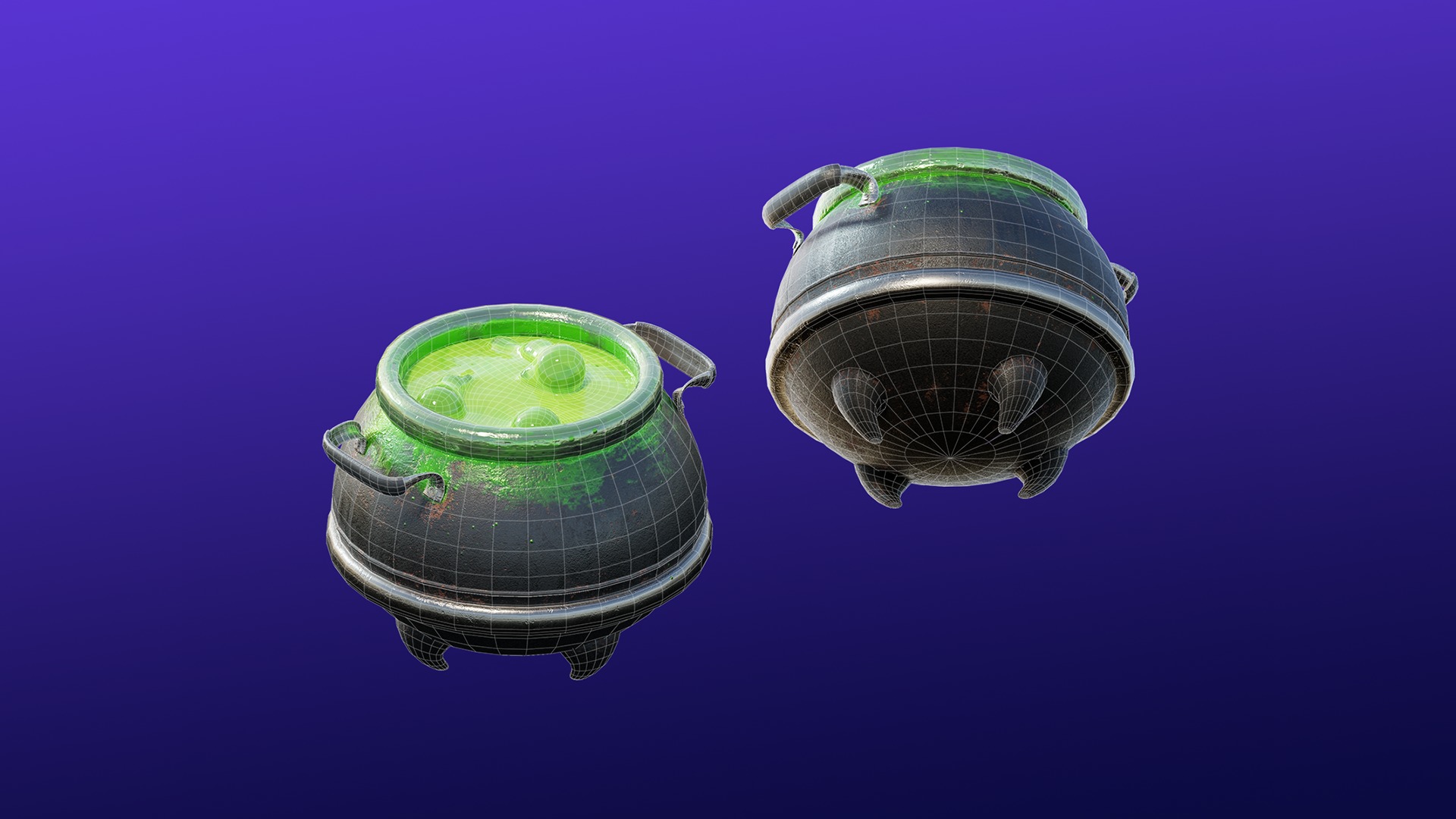 Cartoon Spooky Halloween Props Bundle Pack 3D model_24