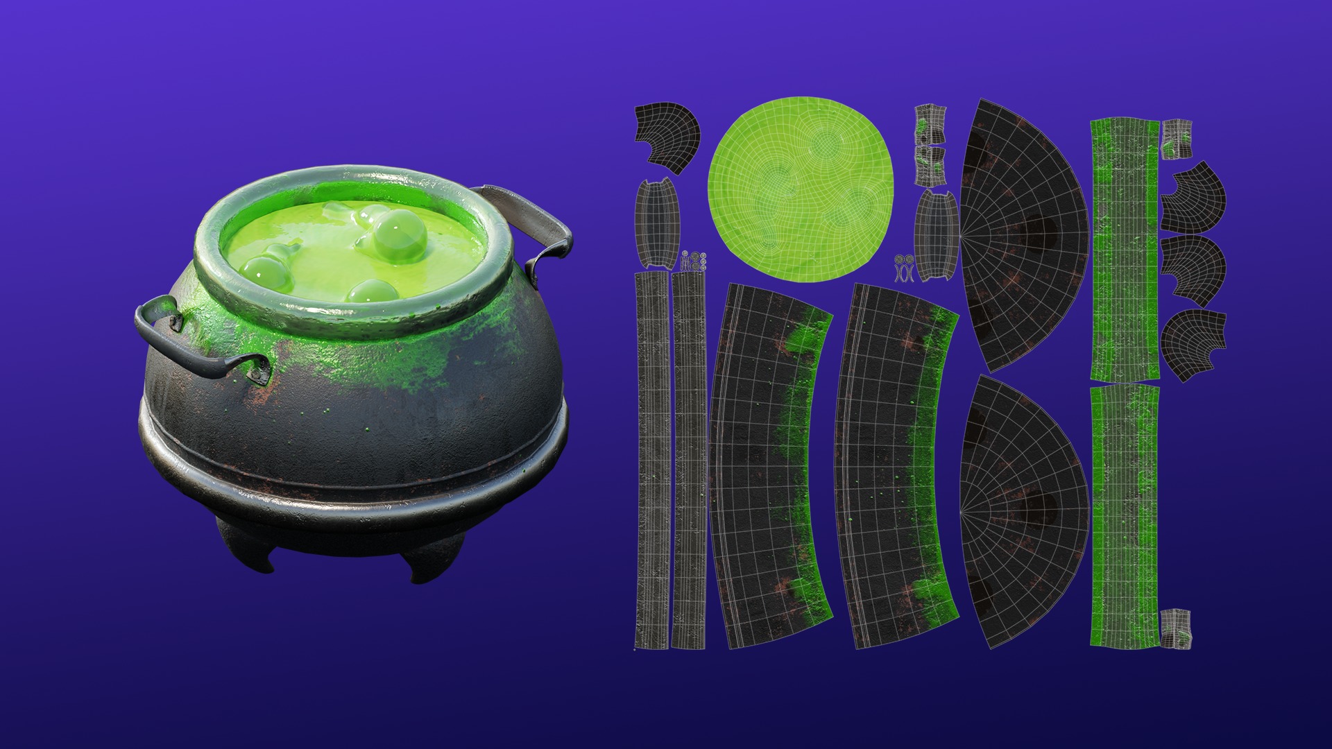 Cartoon Spooky Halloween Props Bundle Pack 3D model_25