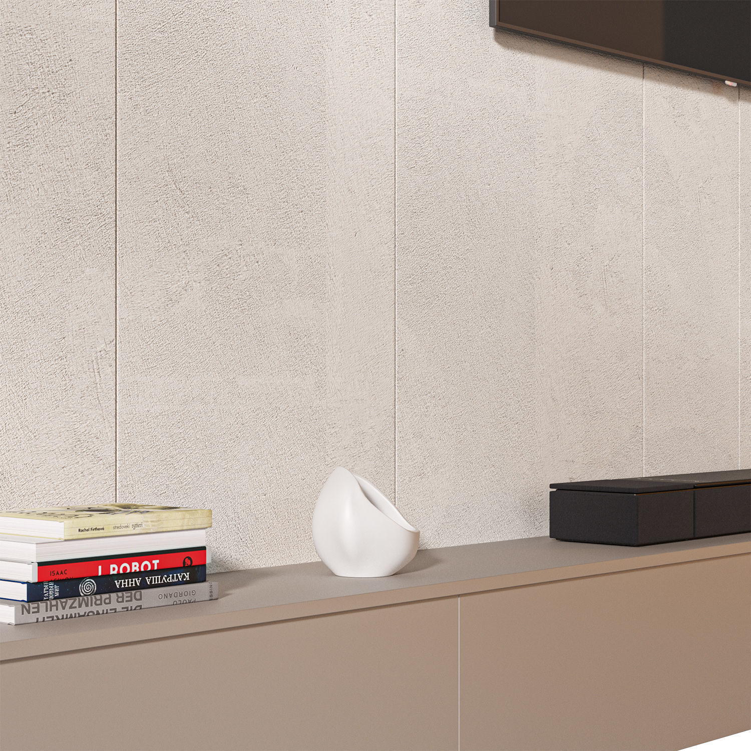 TV wall set 04 3D model_4