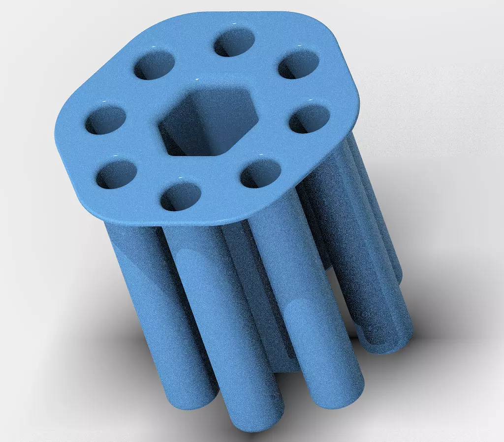 Hexagonal Stationery Items Holder 3D print model_0