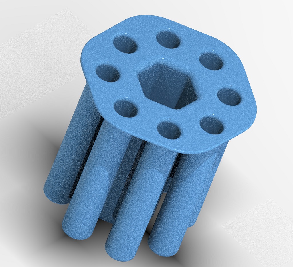 Hexagonal Stationery Items Holder 3D print model_1