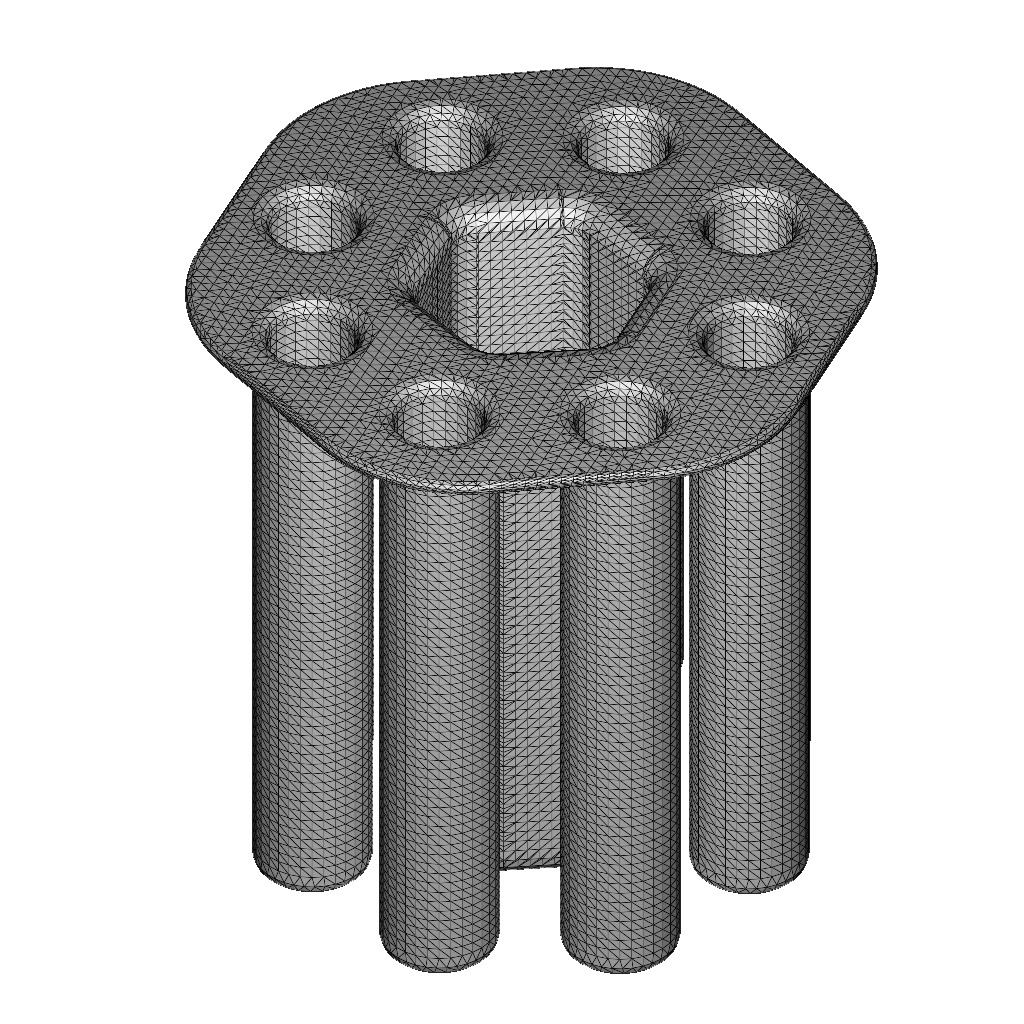 Hexagonal Stationery Items Holder 3D print model_3