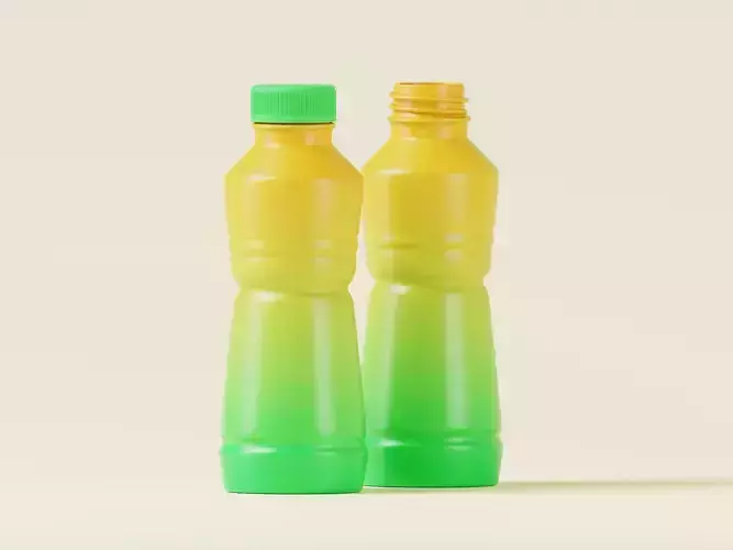 Organic Healthy Juice Bottle 3D Model