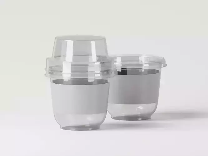 Disposable Plastic Sauce Cup 3D Model