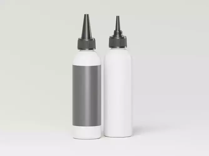 Glossy Plastic Glue Bottle 3D Model