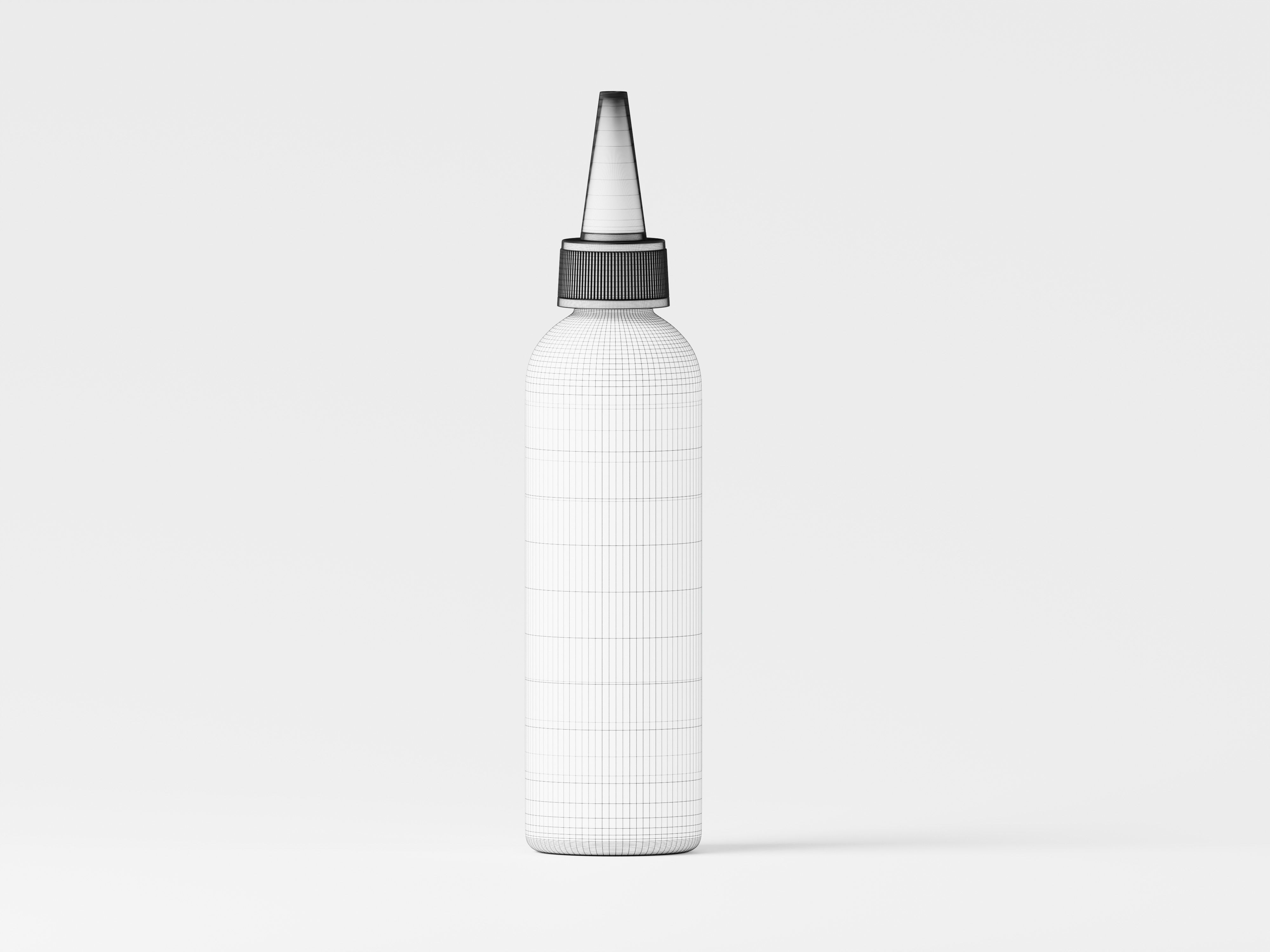 Glossy Plastic Glue Bottle 3D Model Low-poly 3D model_2