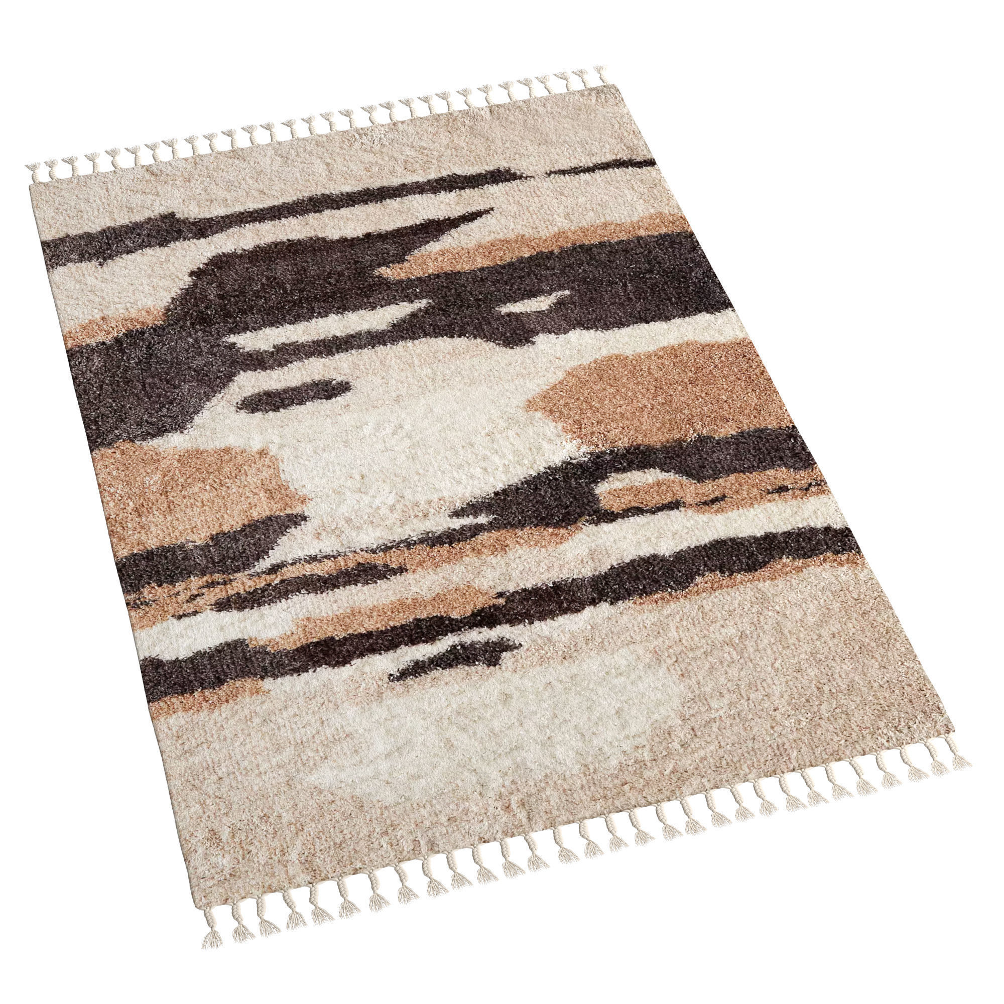 Storm Sky Abstract Shag Rug 3D model_2