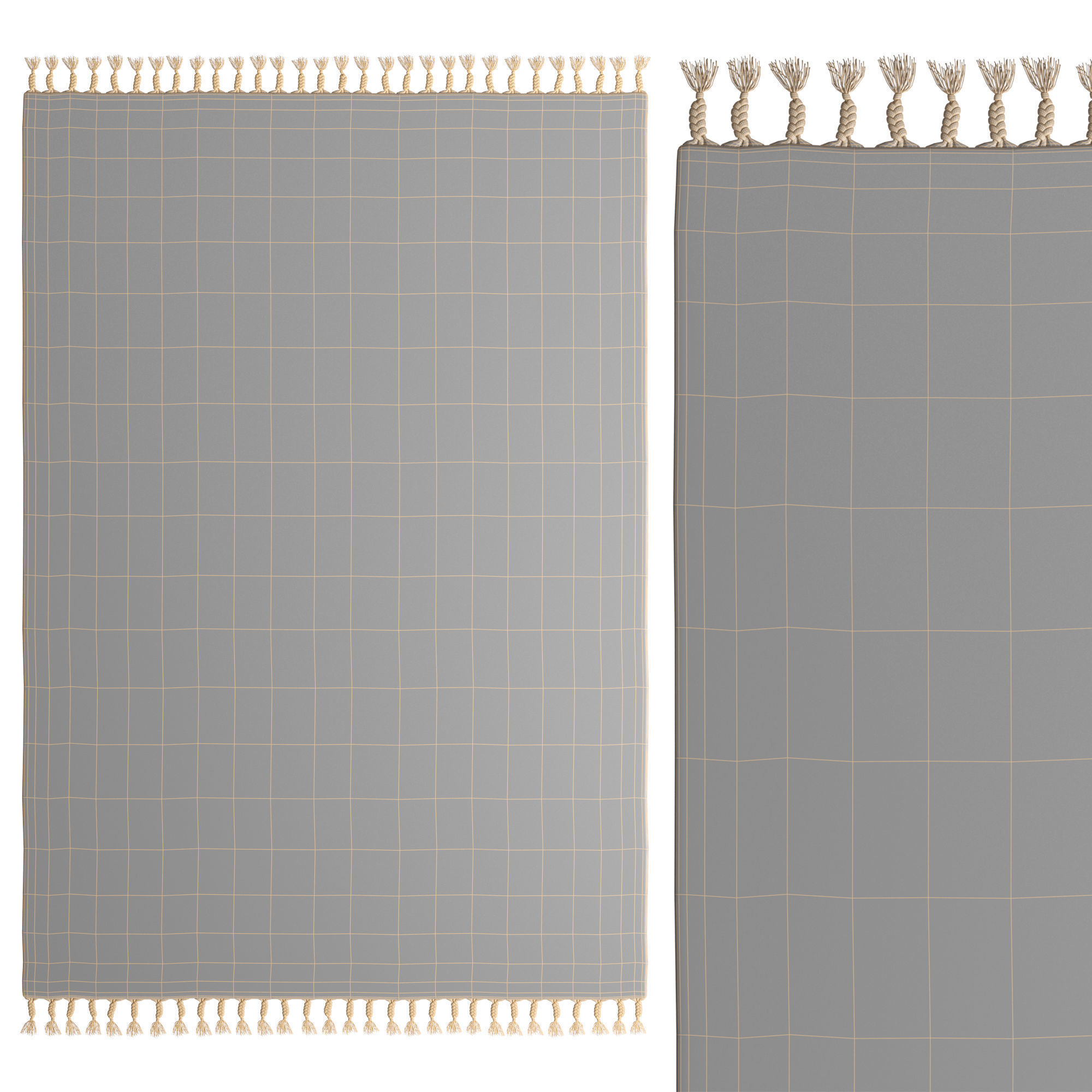 Storm Sky Abstract Shag Rug 3D model_4