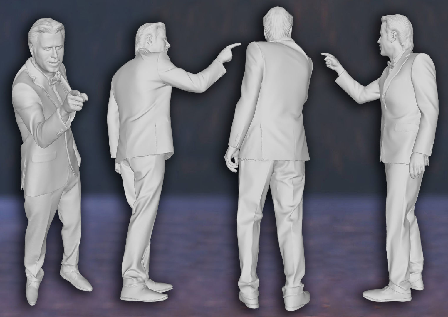 John Travolta Pulp Fiction Action Figures 3D Print Model 3D print model_2