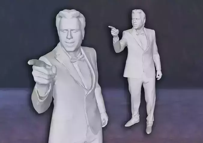 John Travolta Pulp Fiction Action Figures 3D Print Model 3D print model